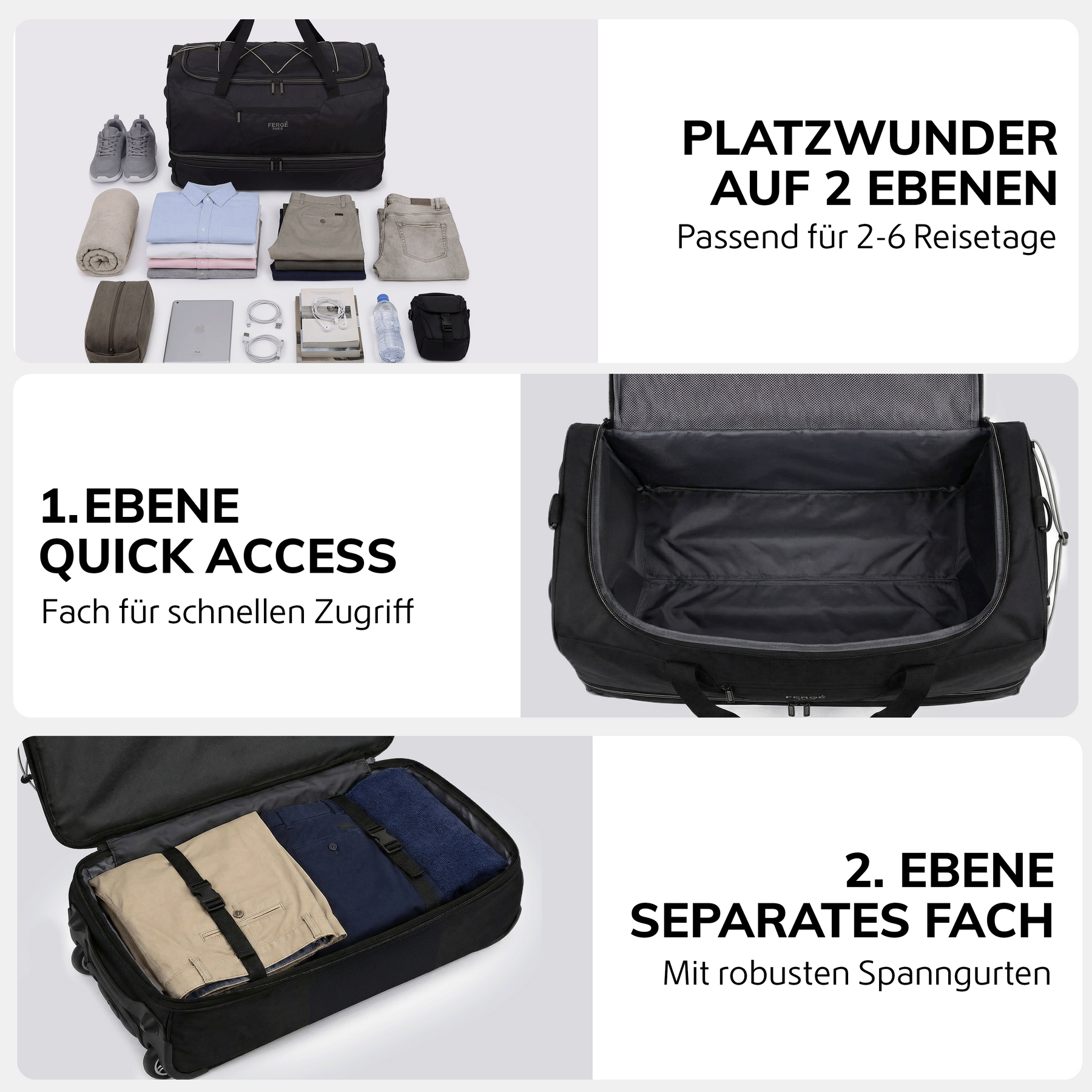 Reisetasche mit Rollen PARIS