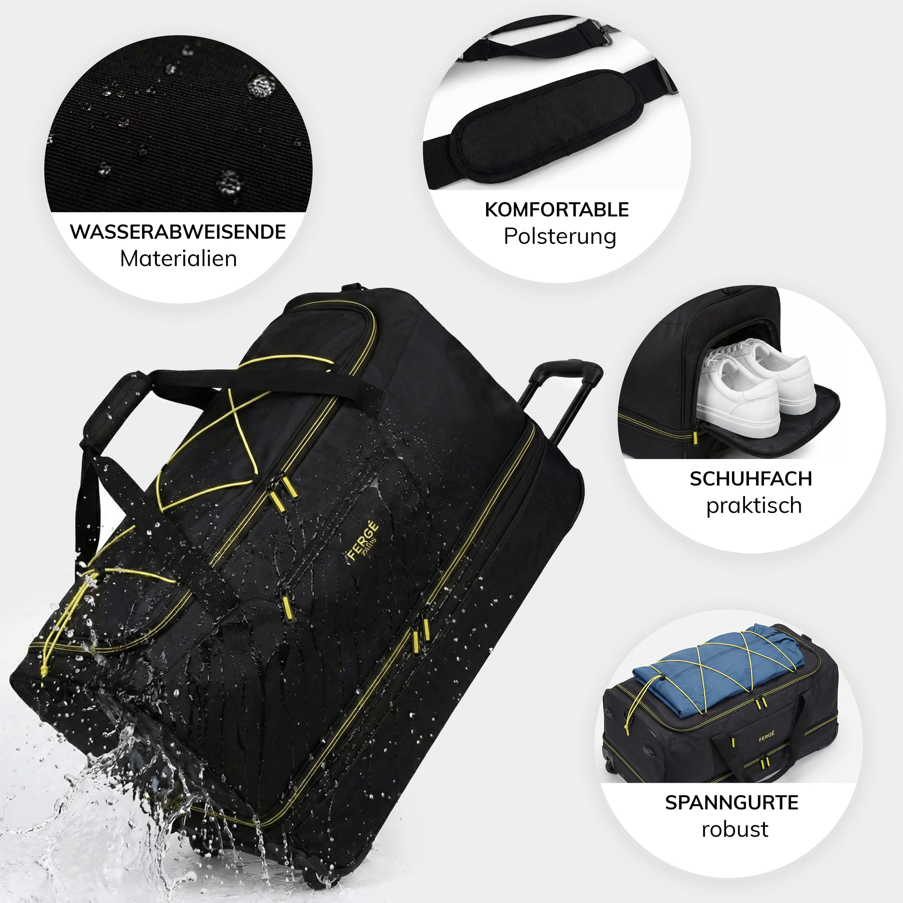 Erweiterbare Reisetasche mit Rollen PARIS