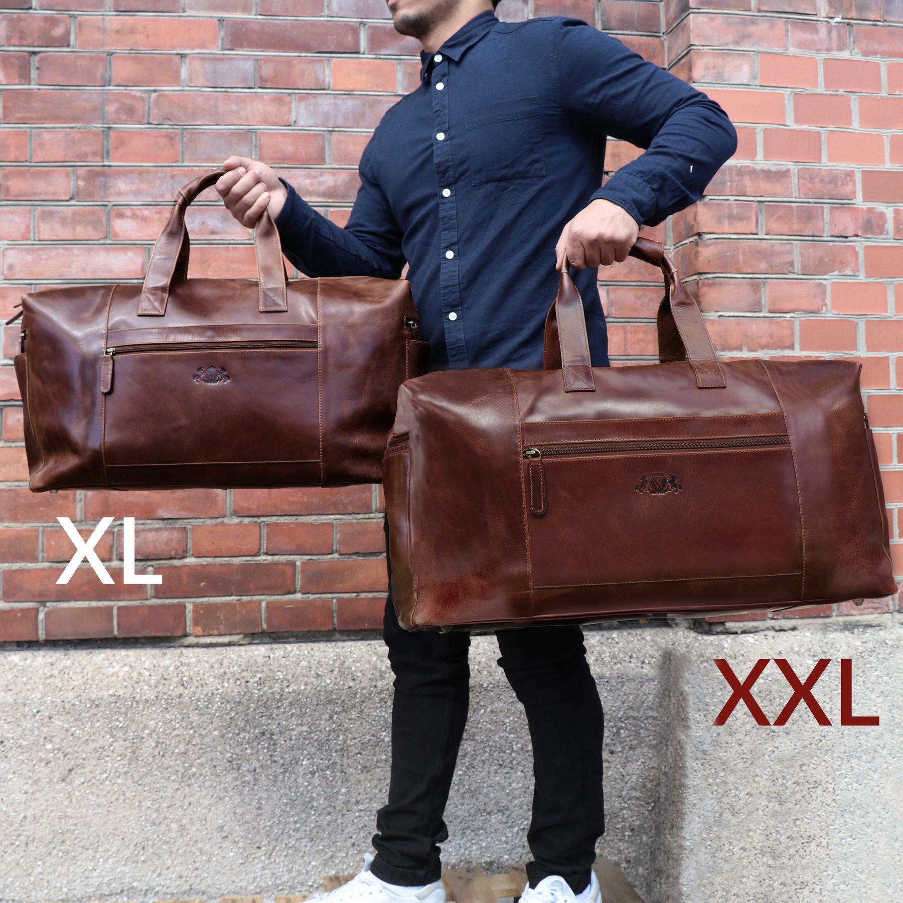 SID & VAIN Reisetasche groß Leder XXL BRISTOL 26857