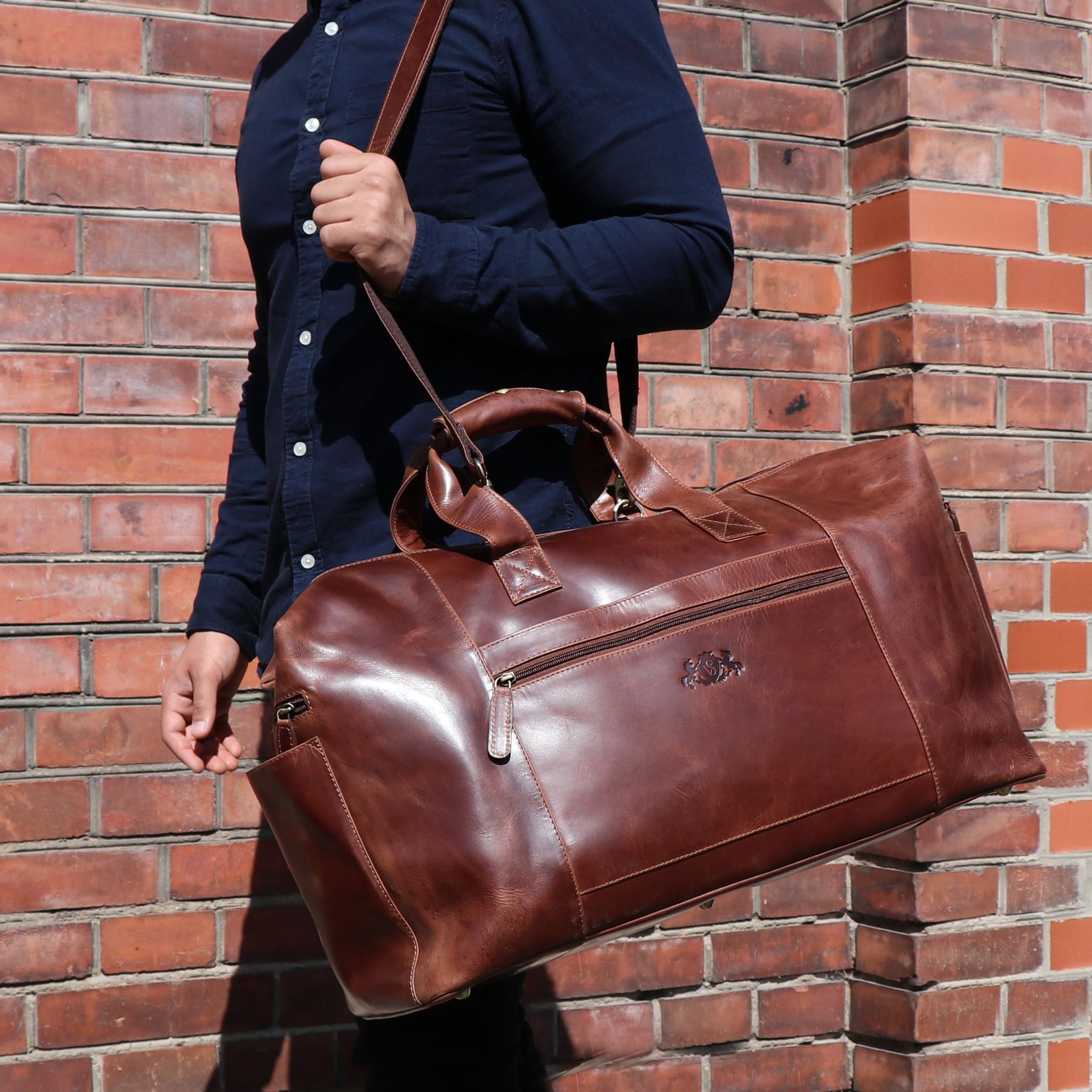 SID & VAIN Reisetasche groß Leder XXL BRISTOL 32670