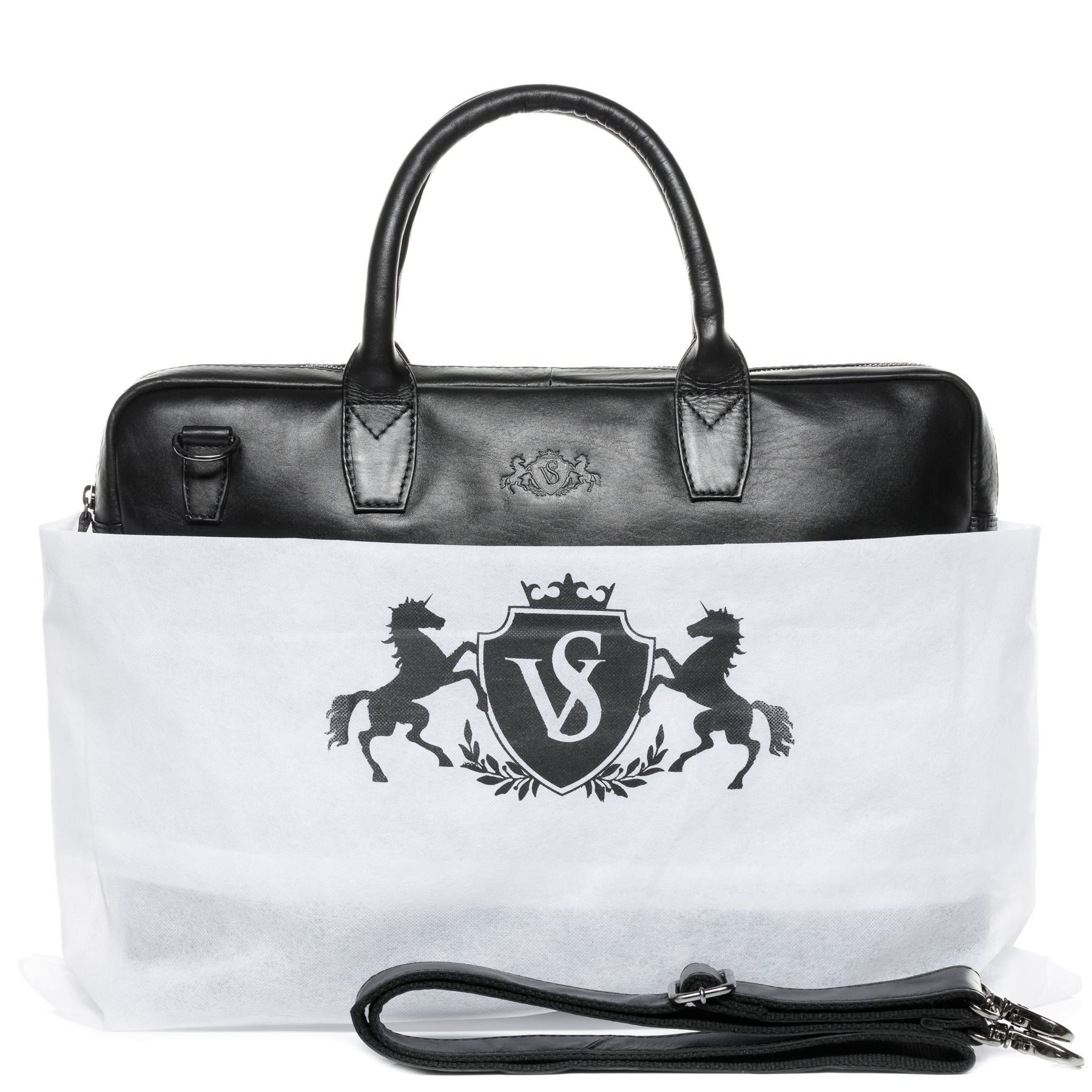 SID & VAIN Laptoptasche Leder Slim BOSTON 29354