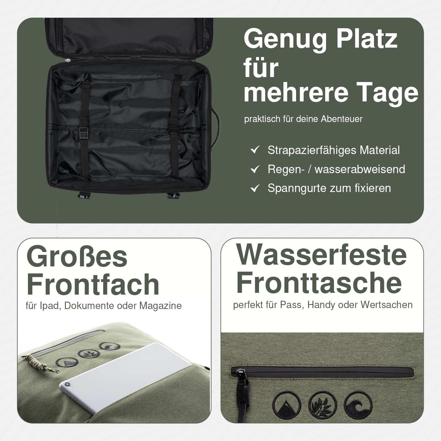 SONS OF ALOHA 2 in 1 Handgepäck-Koffer & Rucksack KANE 46727