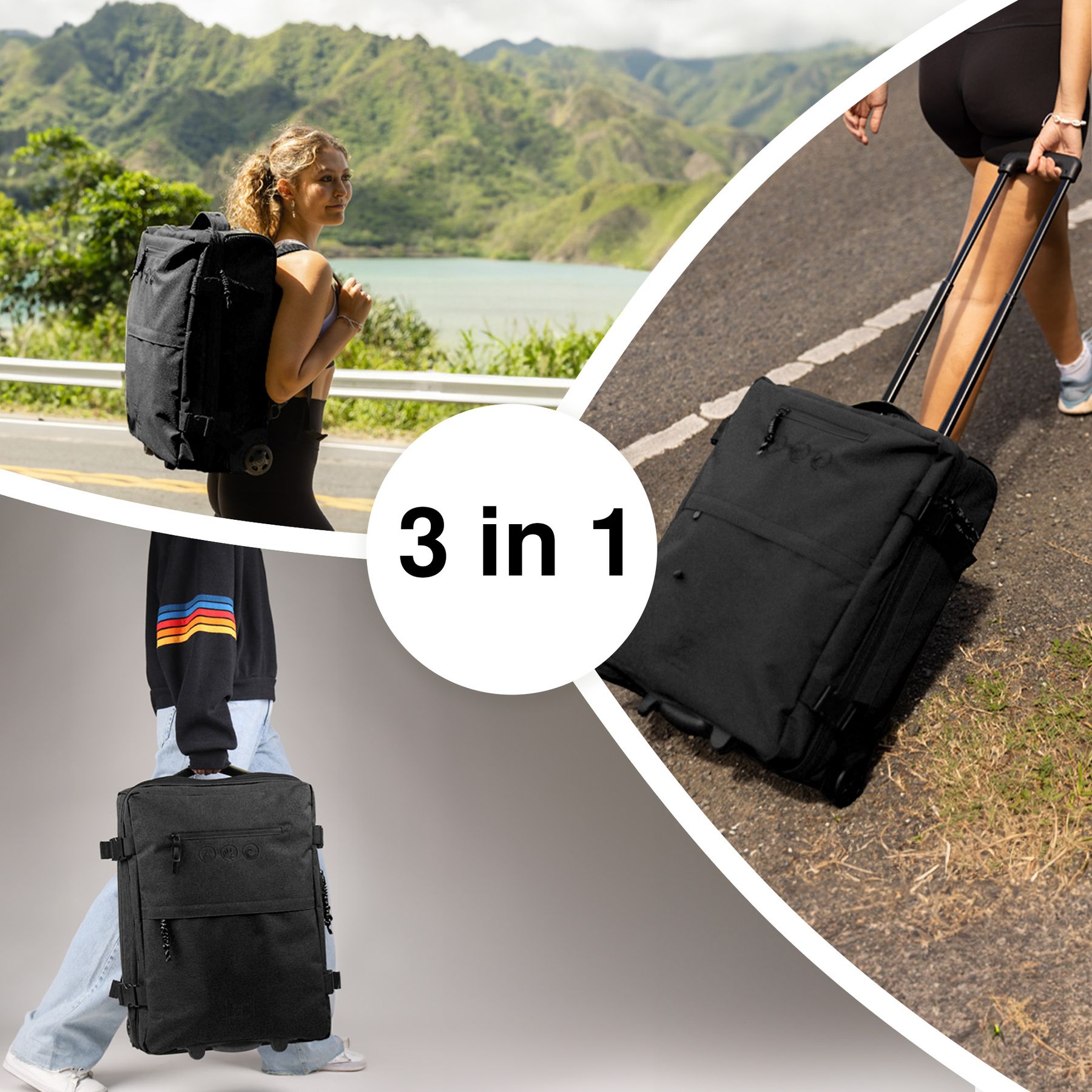 SONS OF ALOHA 2 in 1 Handgepäck-Koffer & Rucksack KANE 46714