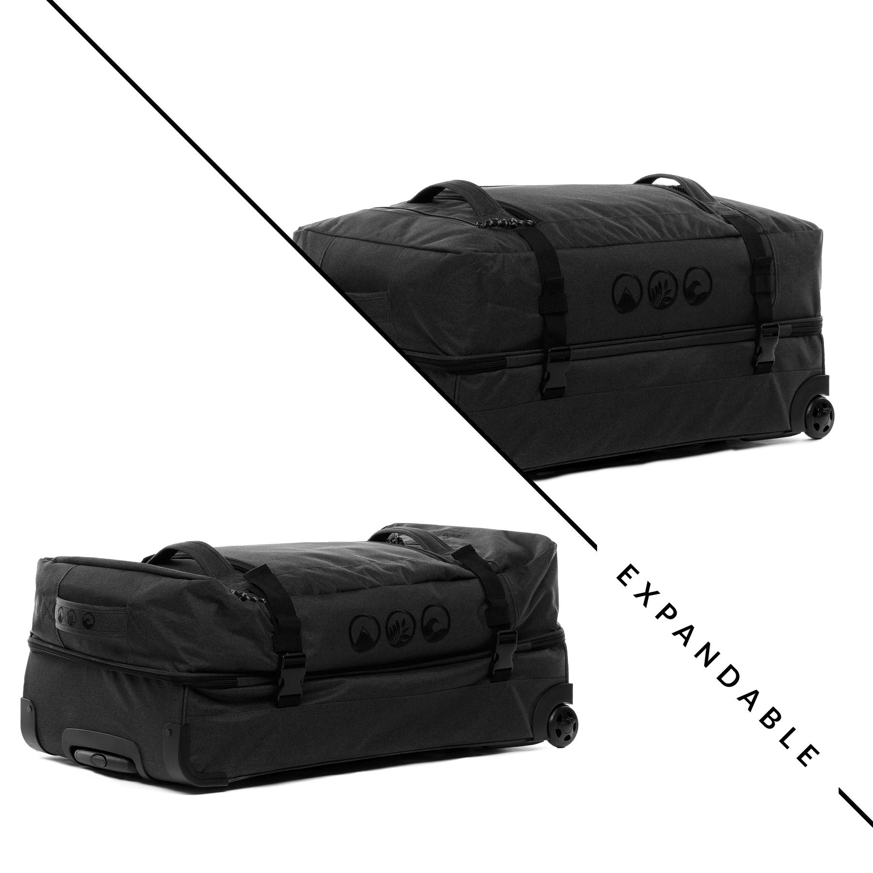 Reisetasche mit 2 Rollen KANE Duffel-Trolley Rollkoffer schwarz 49990