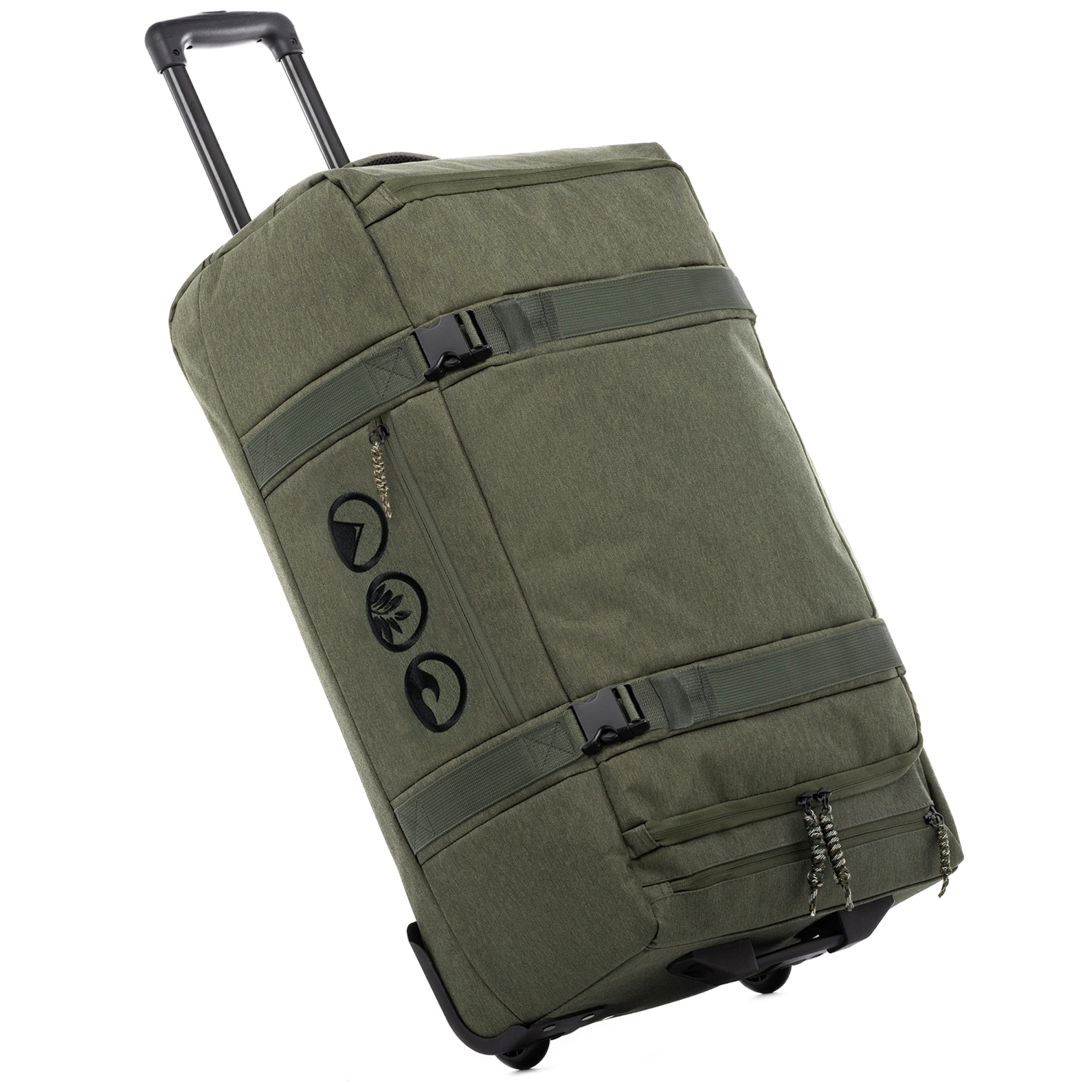 Reisetasche mit Rollen MAKAI Rollkoffer olive oder schwarz 1