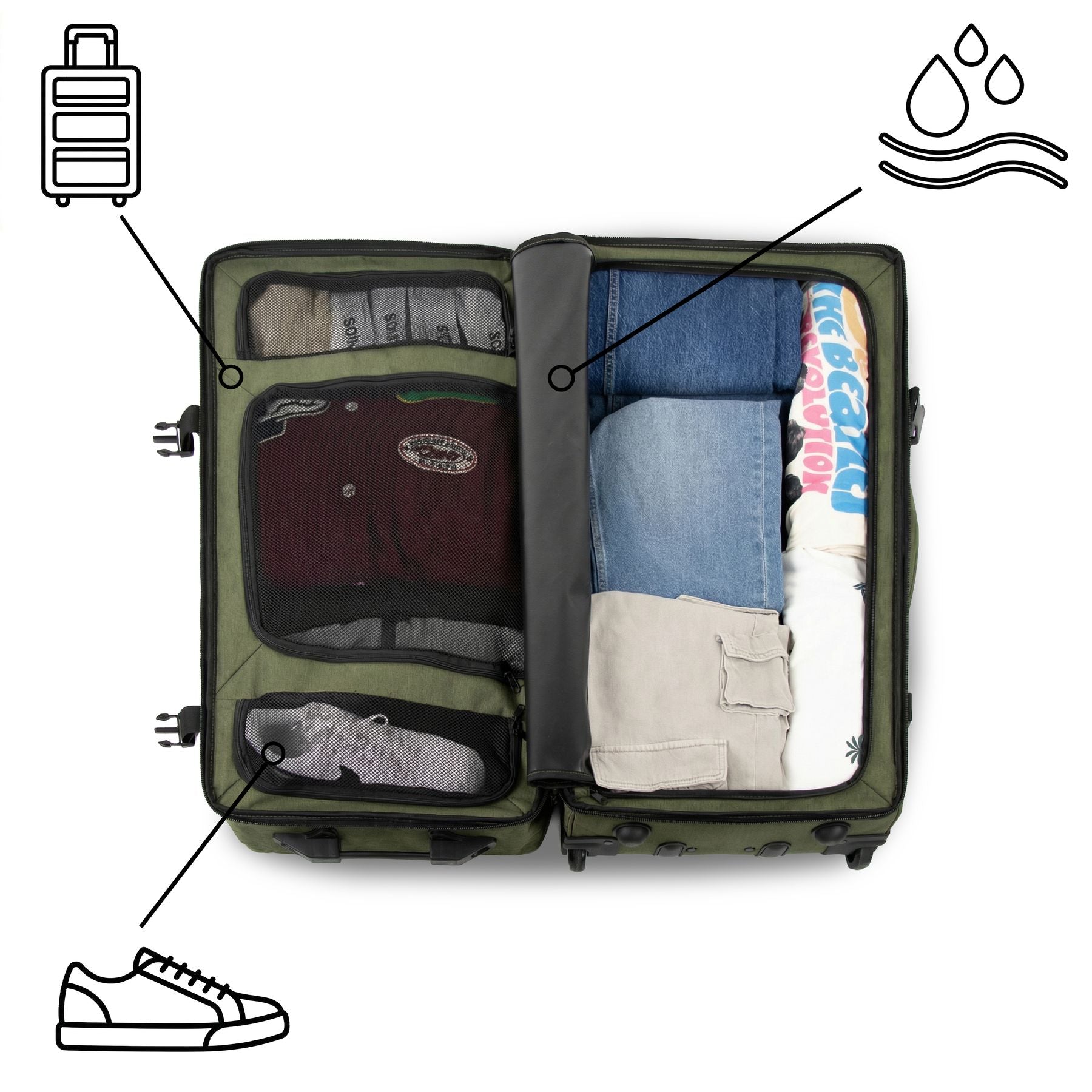 Reistas met 2 wielen KANE Duffel-Trolley XXL 140 L Rolkoffer