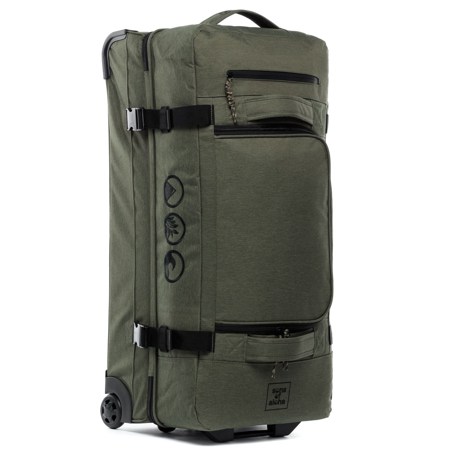 Reisetasche mit 2 Rollen KANE Duffel-Trolley Rollkoffer olive 50069