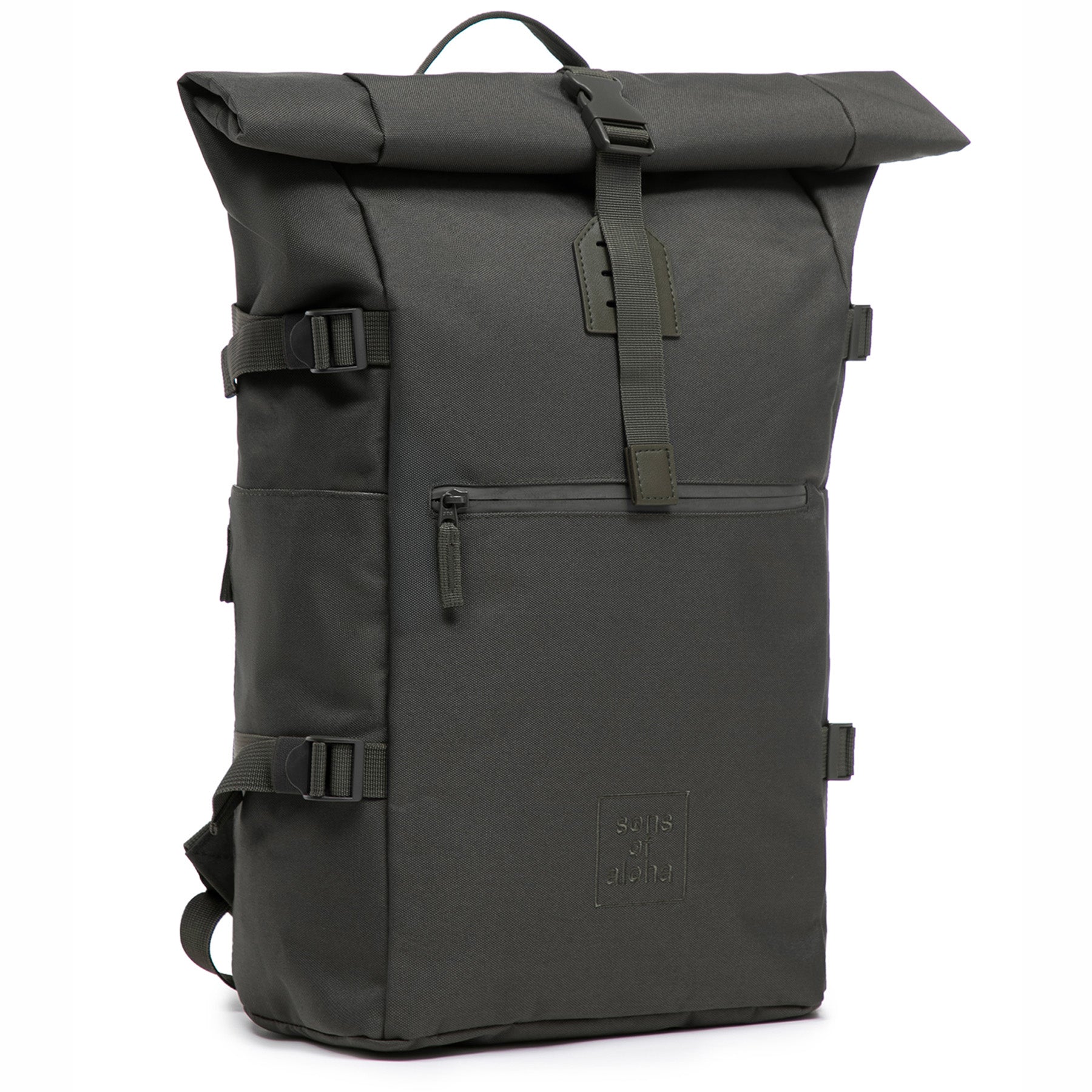 Rucksack backpack RollTop SONS OF ALOHA RPET KANE khaki Side