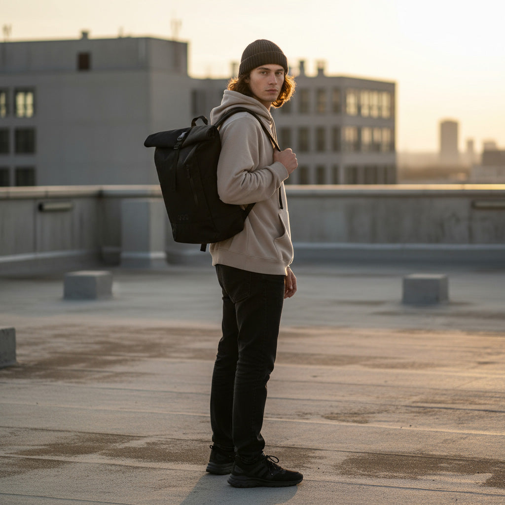 Rolltop Rucksack gross - Backpack SONS OF ALOHA Laptop-Fach Schuh-Fach