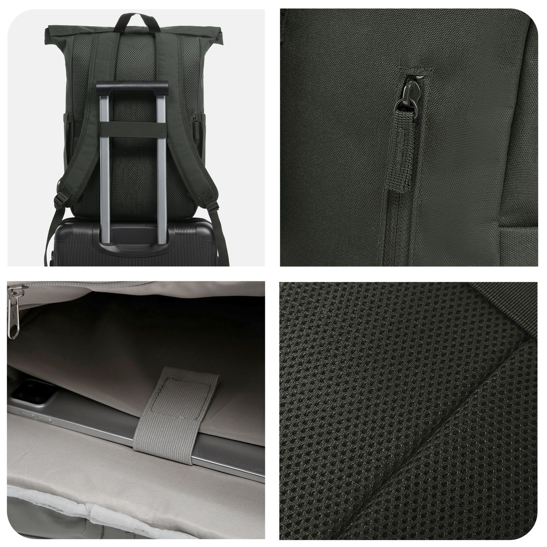 Rolltop Rucksack gross - Backpack SONS OF ALOHA Laptop-Fach Schuh-Fach