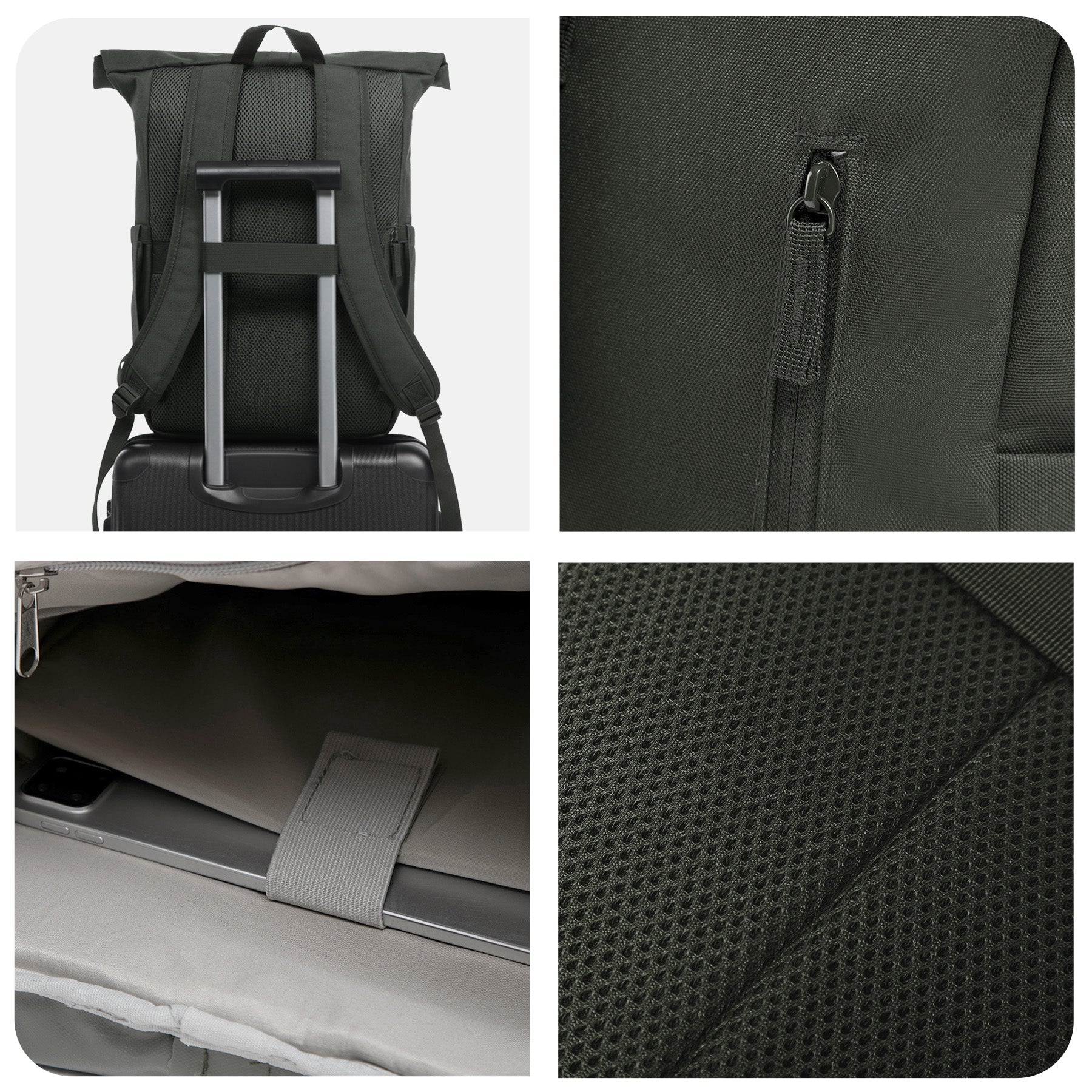 Rolltop Rucksack gross - Backpack SONS OF ALOHA Laptop-Fach Schuh-Fach