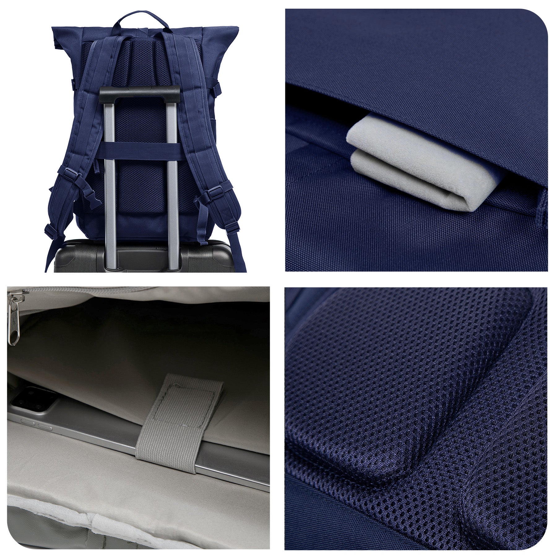 Rolltop Rucksack gross - Backpack SONS OF ALOHA Laptop-Fach Schuh-Fach