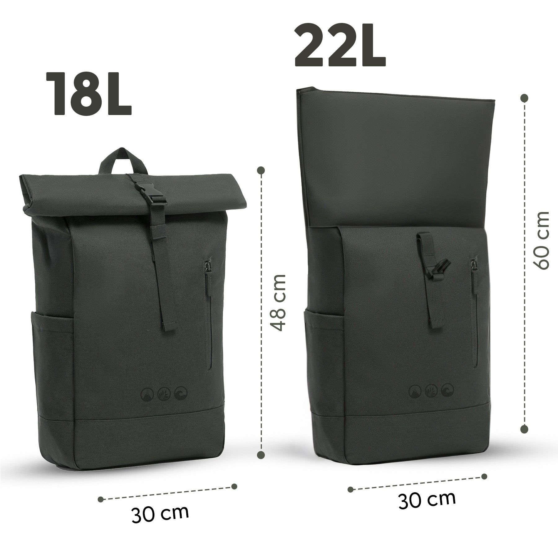 Rolltop Rucksack gross - Backpack SONS OF ALOHA Laptop-Fach Schuh-Fach