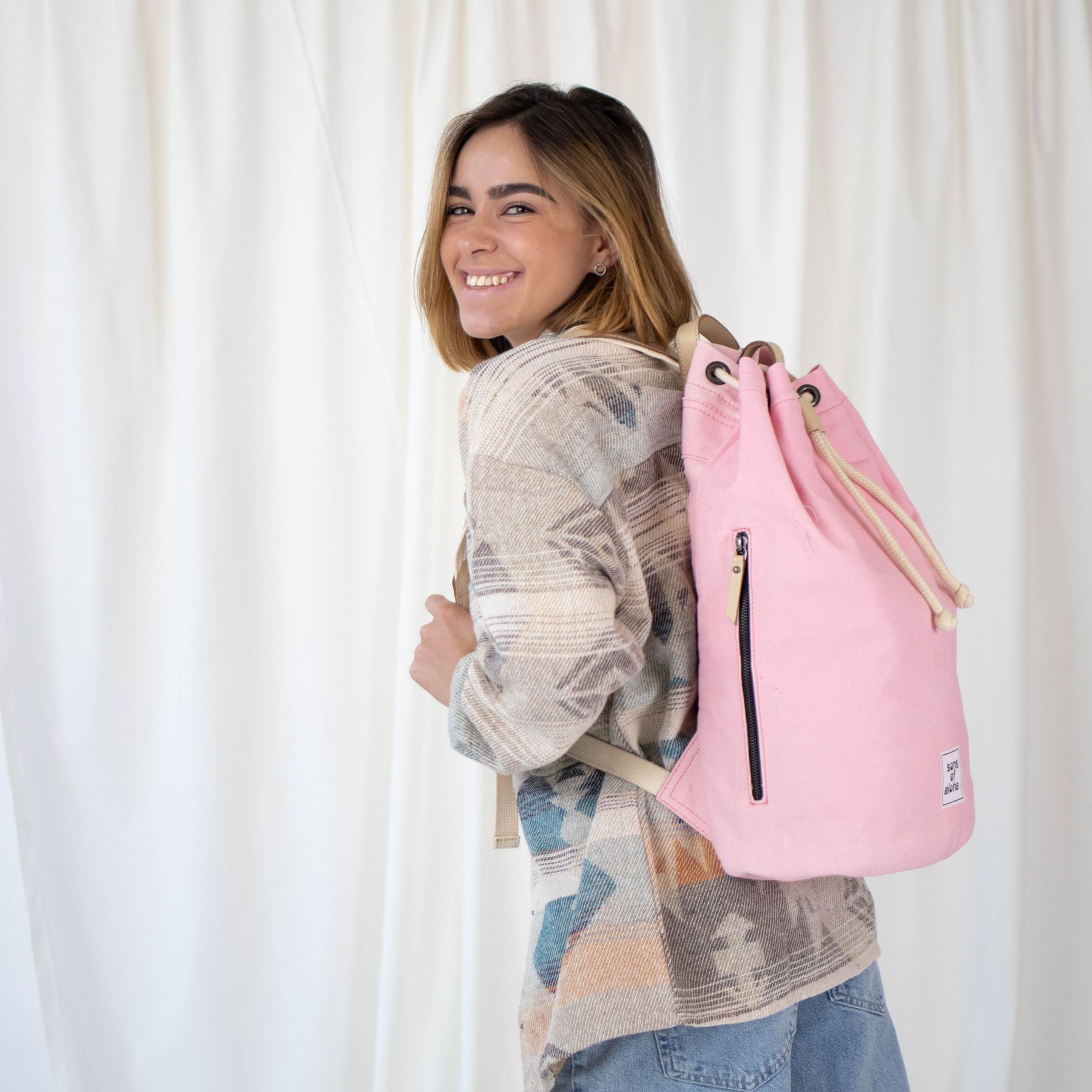 SONS OF ALOHA Seesack & Rucksack Canvas MALU rosa blau 34434