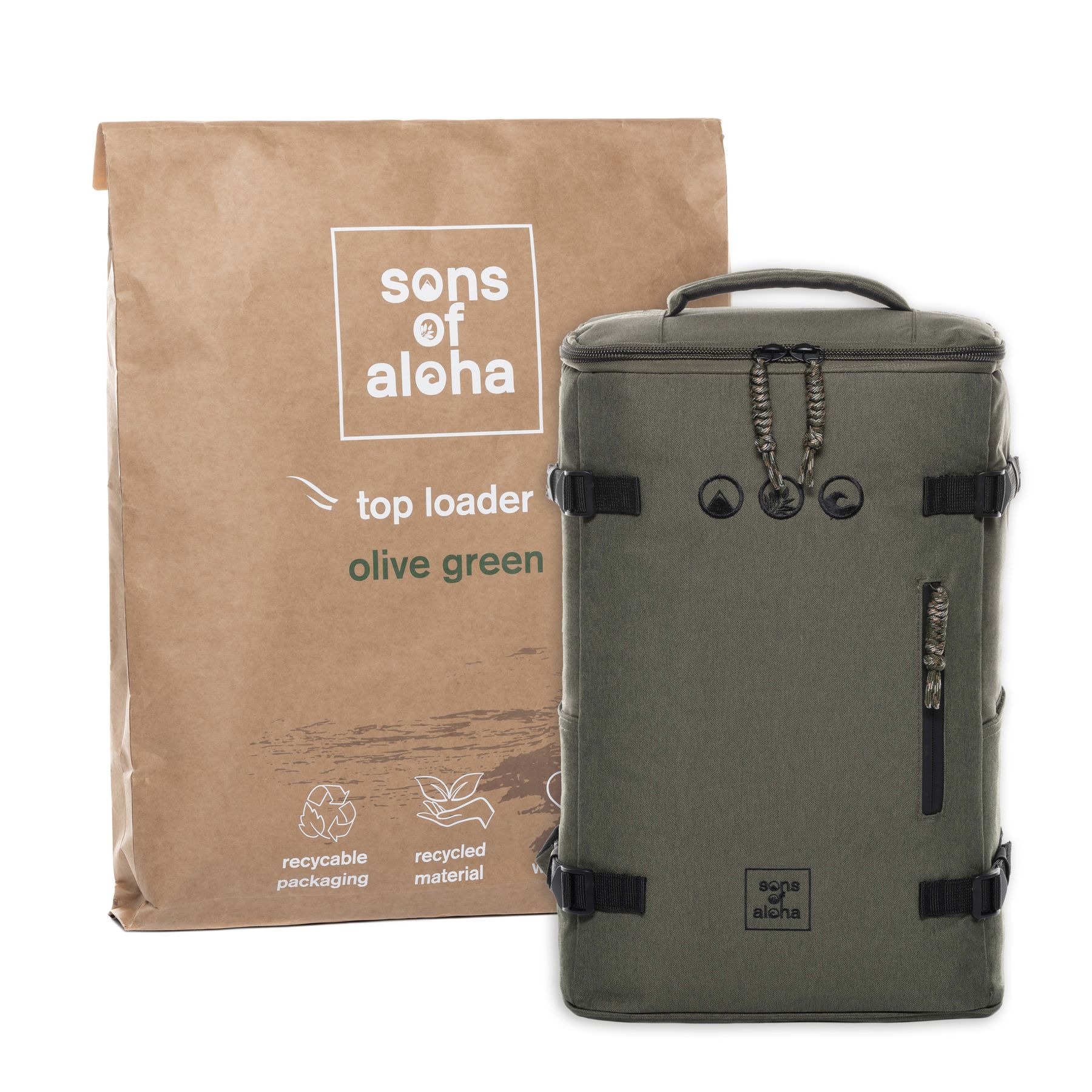 SOA-toploader SONS OF ALOHA RPET KOLOA olive 35869