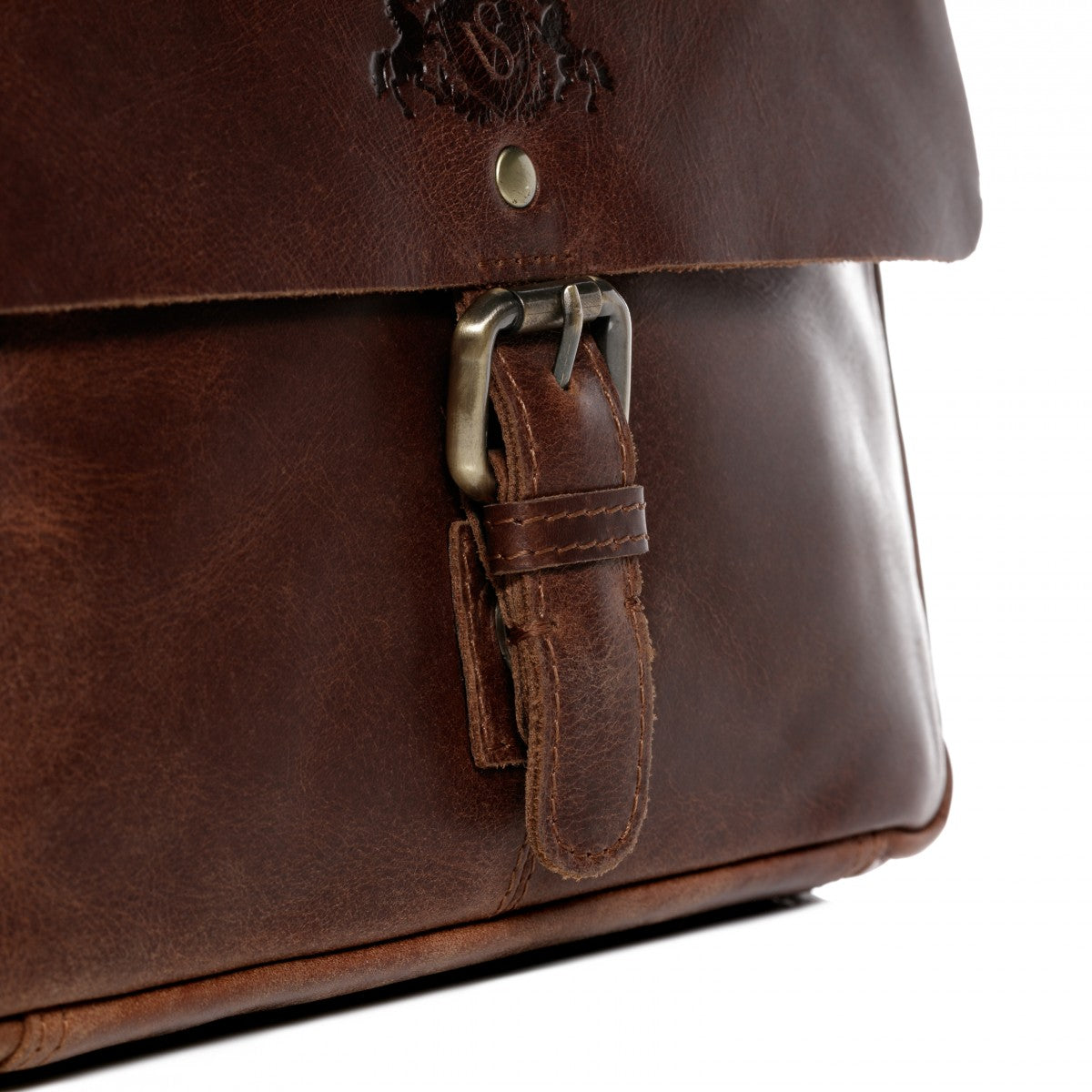 SID & VAIN Messenger Bag Leder klein YALE braun-cognac 12596