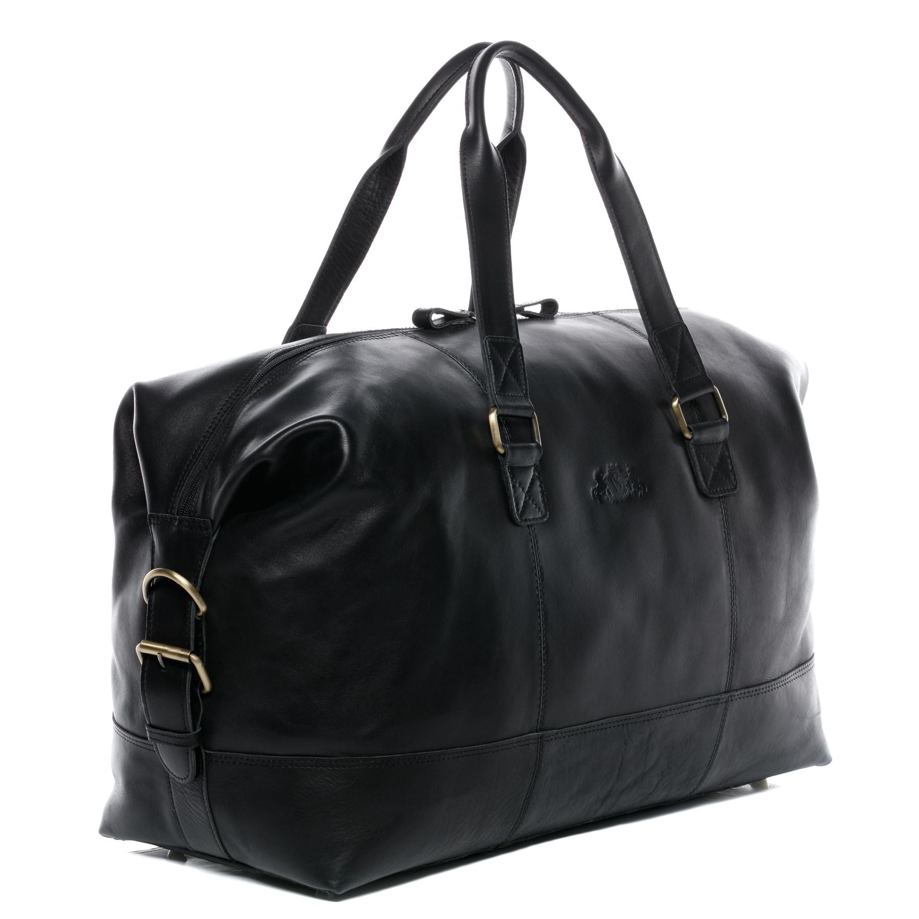 SID & VAIN Reisetasche Weekender Leder YALE schwarz 12849