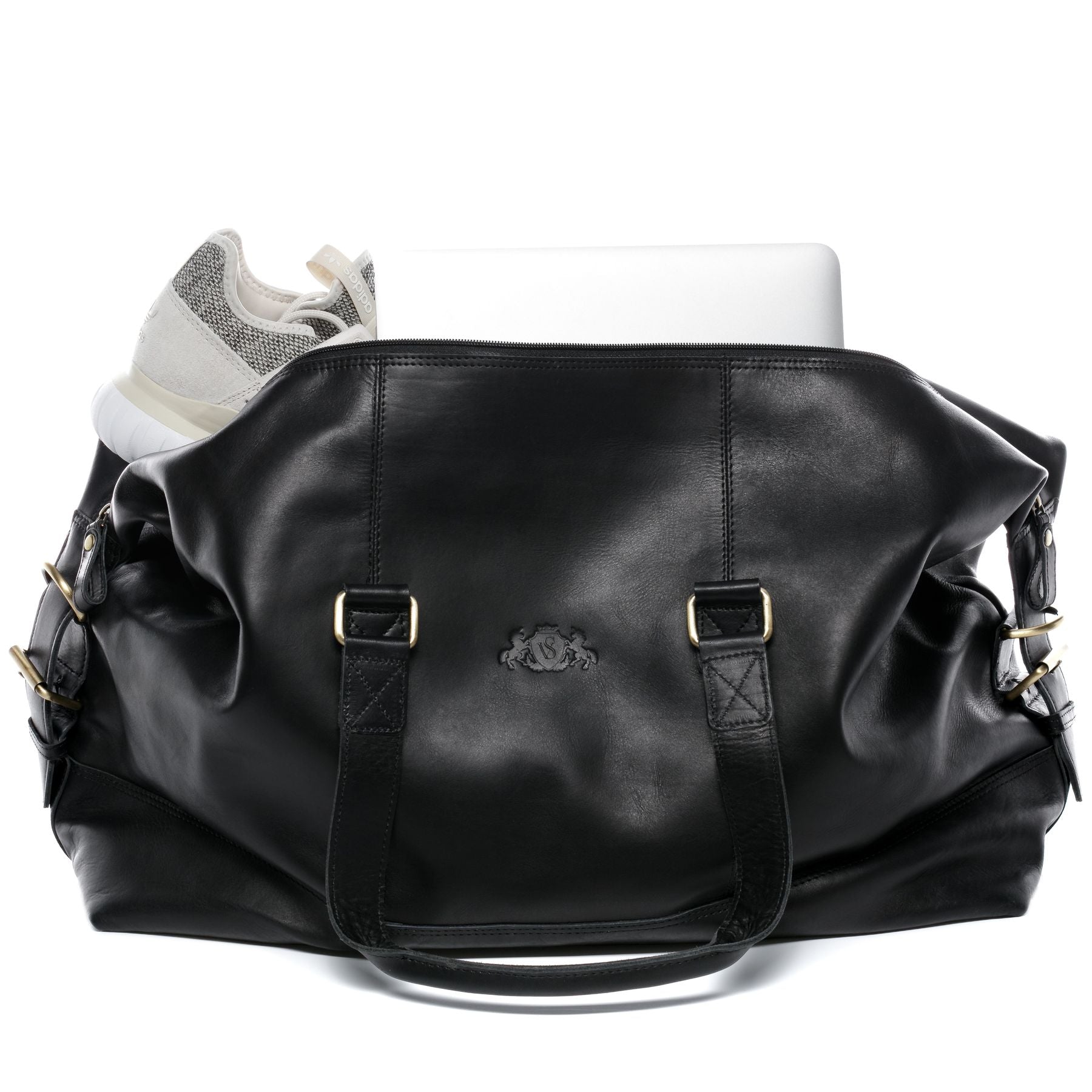 SID & VAIN Reisetasche Weekender Leder YALE schwarz 12847