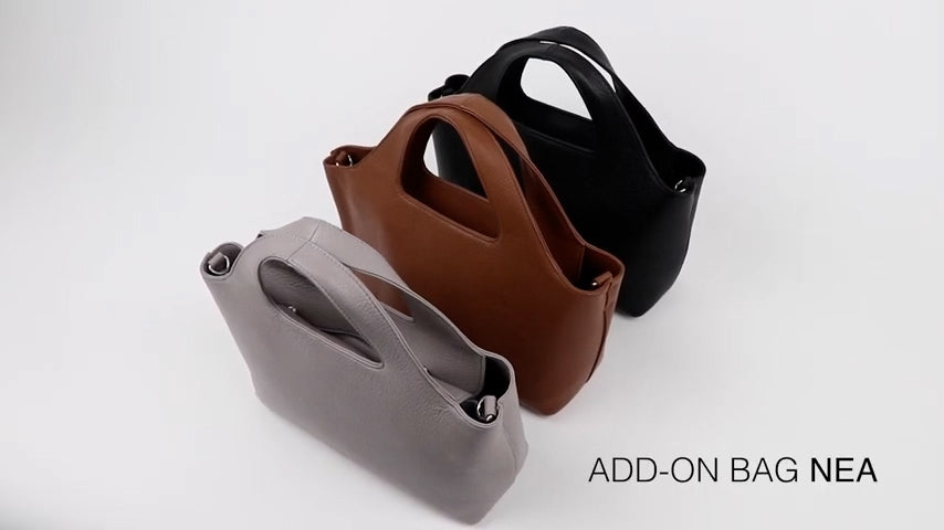 Add-on bag NEA in tobacco, grau und schwarz