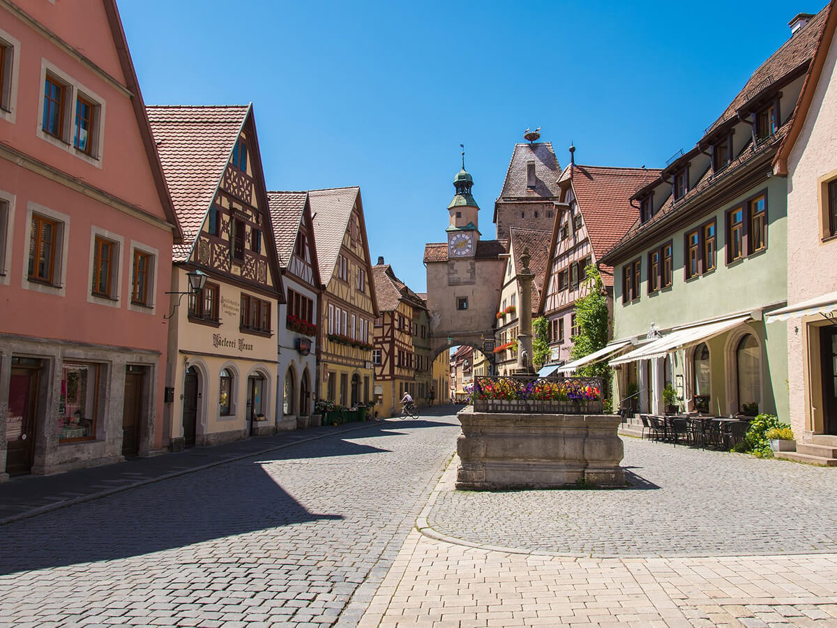 Foto der Fussgängerzone in Rothenburg