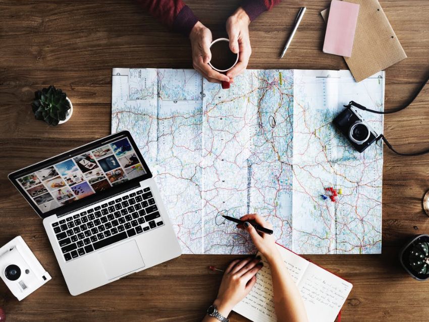 Landkarte Reiseplanung