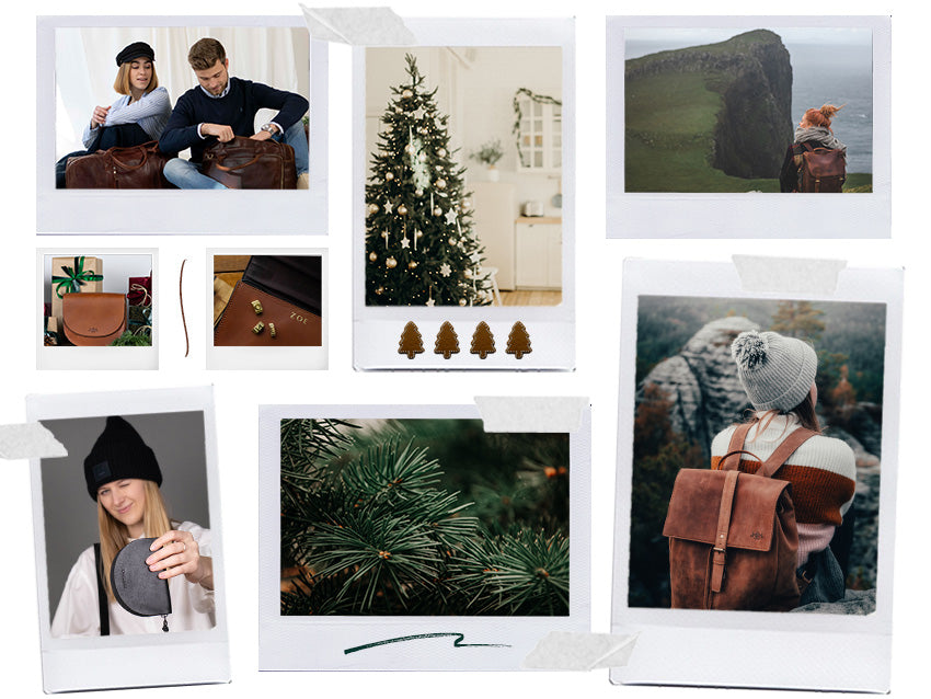 Collage mehrerer Moodbilder zu Weihnachtsgeschenken