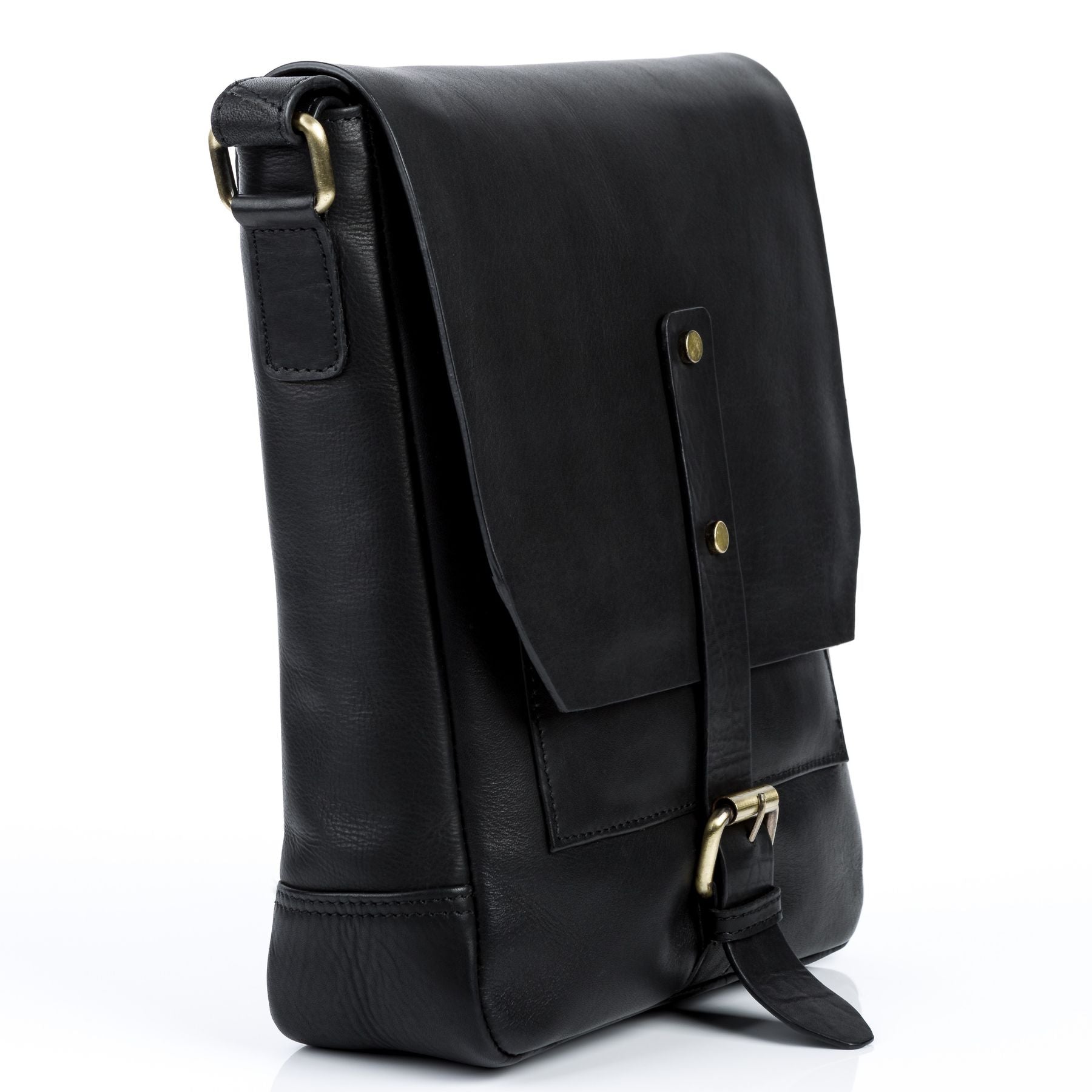 FEYNSINN BERLIN Messenger Bag Leder Postbag klein JACKSON schwarz 8694