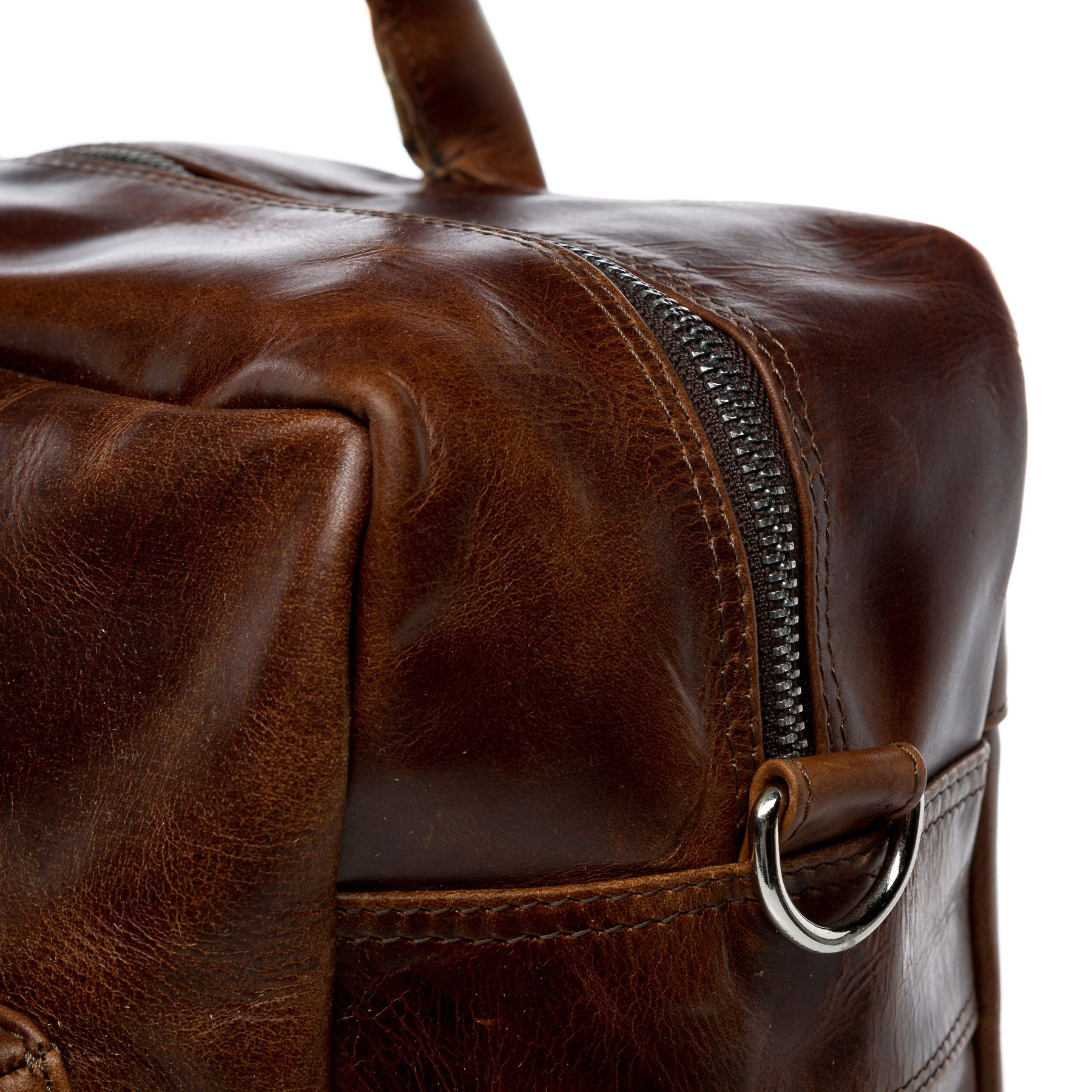 SID & VAIN Laptoptasche Leder XL BRIGHTON braun-cognac 8925