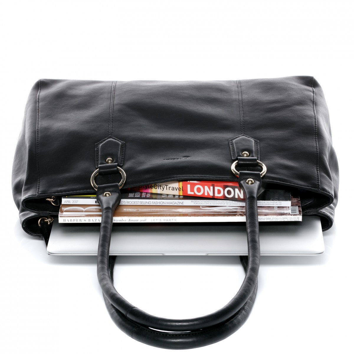 BACCINI Schultertasche Leder NOELL schwarz 12516