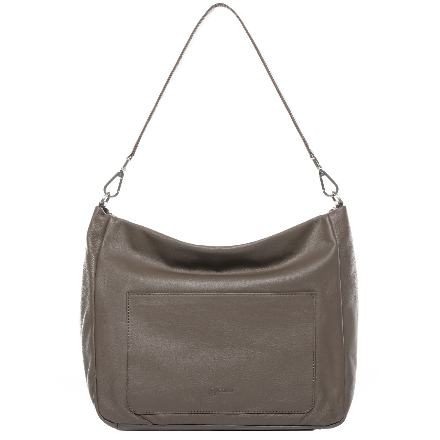 BACCINI Hobo Bag Leder REMI in beige, taupe oder schwarz Handtasche 1