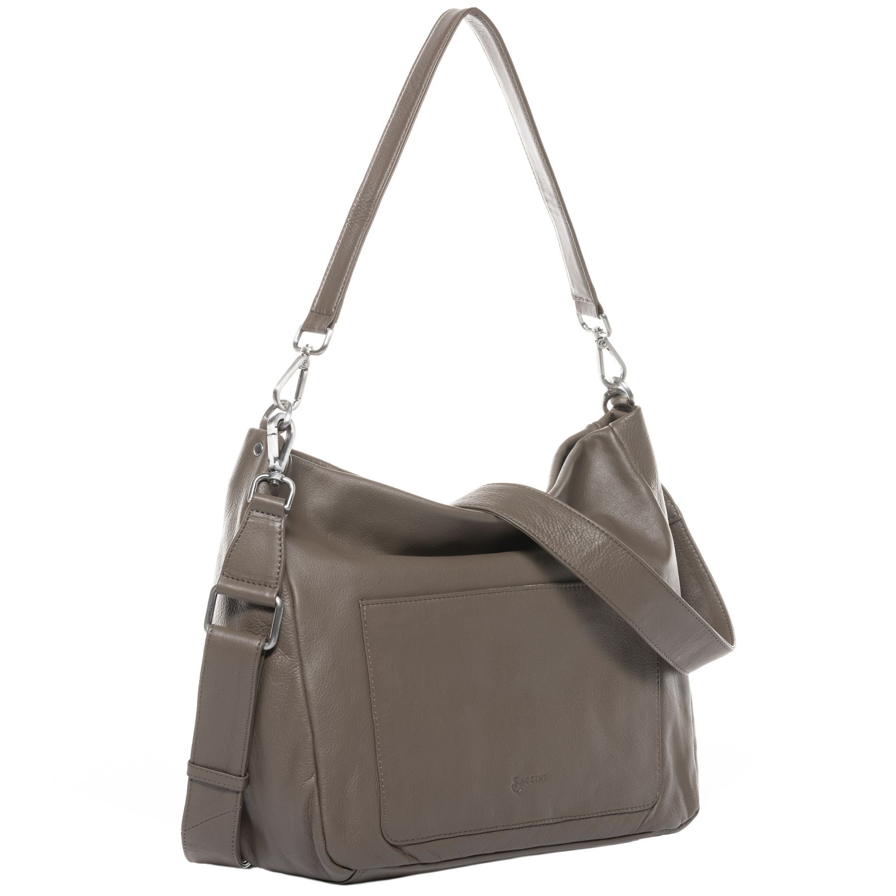 BACCINI Hobo Bag Leder REMI in beige, taupe oder schwarz Handtasche 3