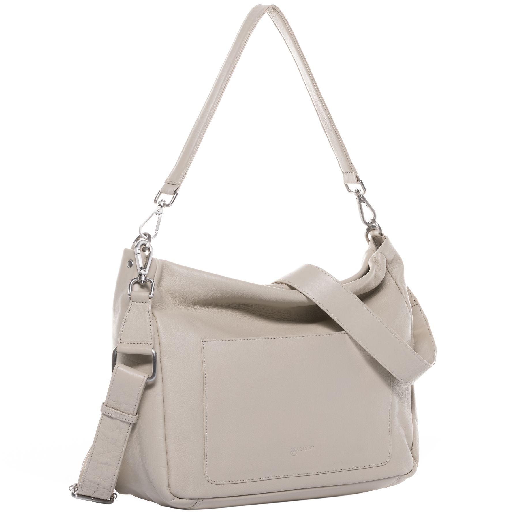 BACCINI Hobo Bag Leder REMI in beige, taupe oder schwarz Handtasche 11