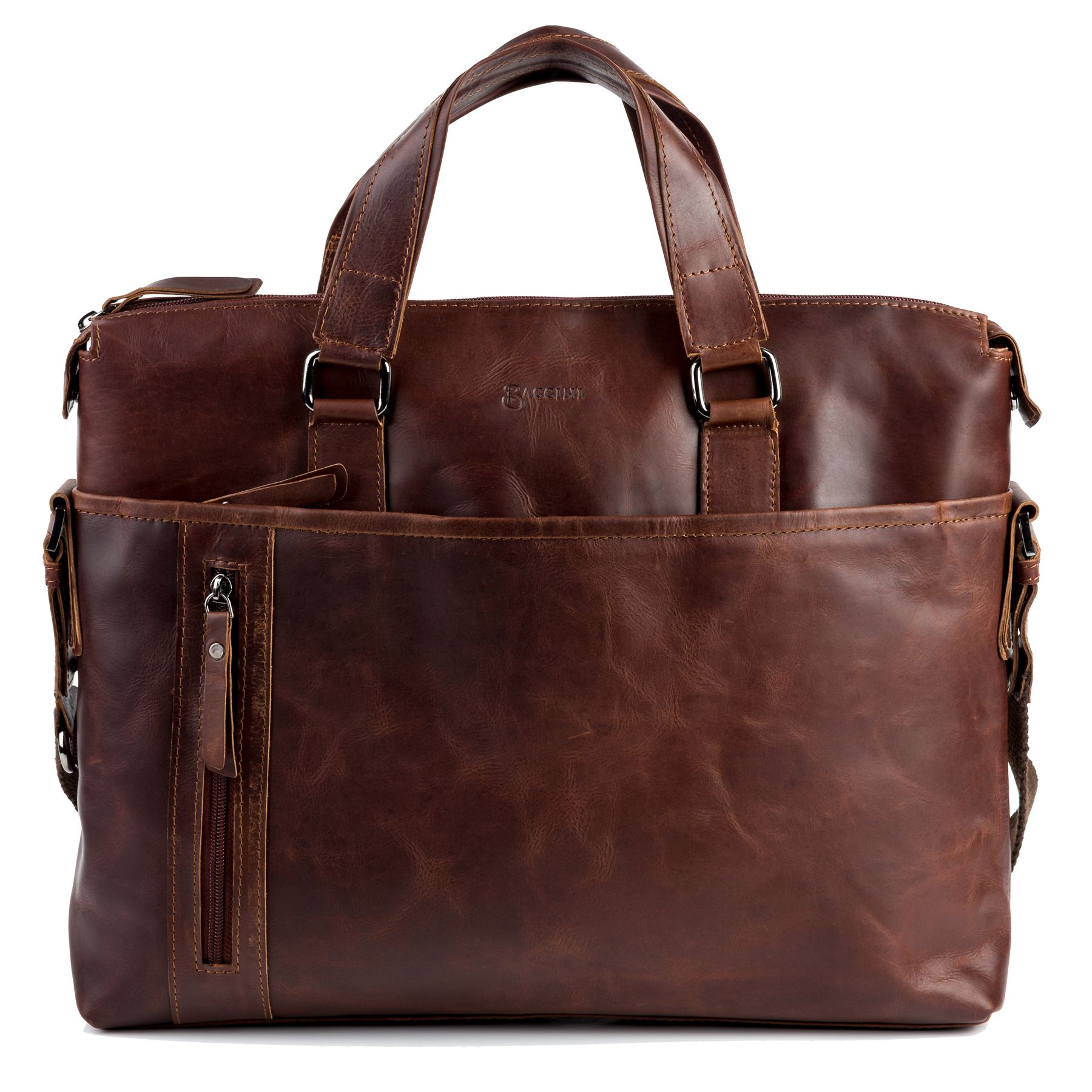 BACCINI Laptoptasche Leder LEANDRO braun-cognac 15806