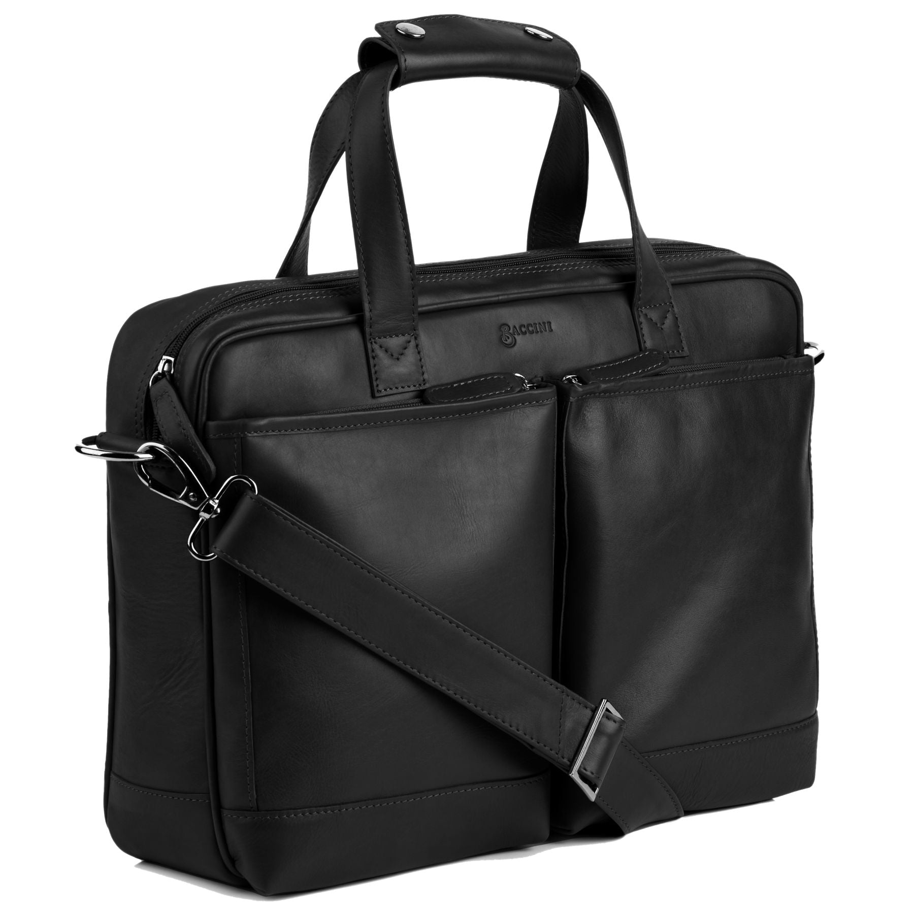 BACCINI Laptoptasche Leder MARCO schwarz 20490