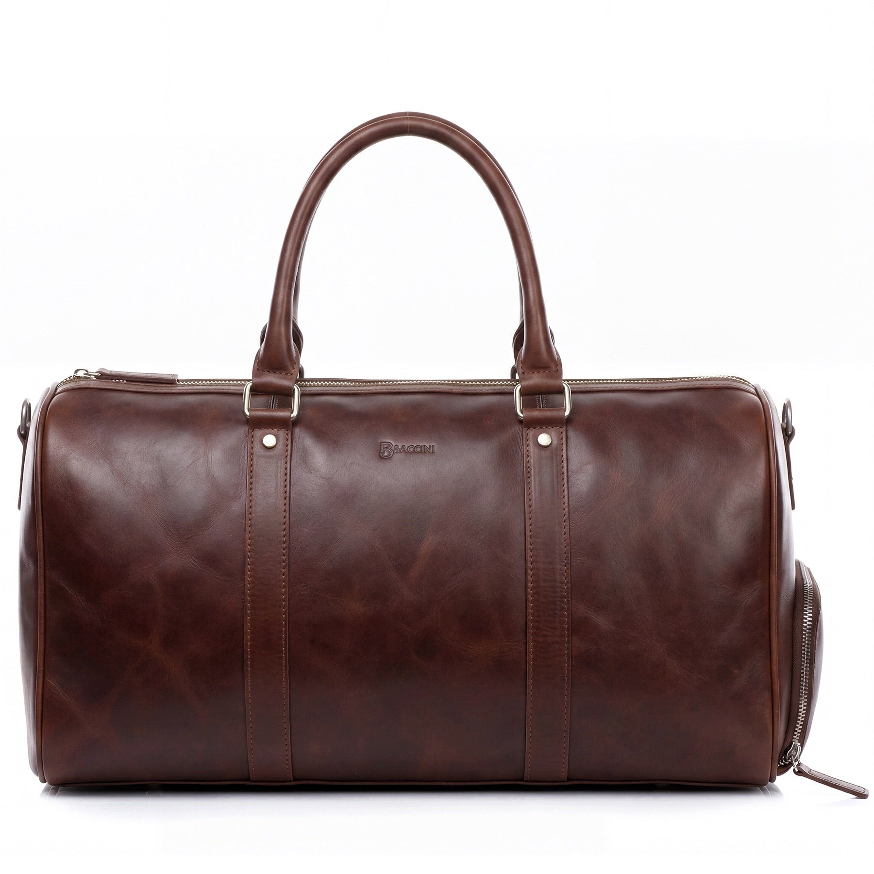 Reisetasche Leder braun frontal