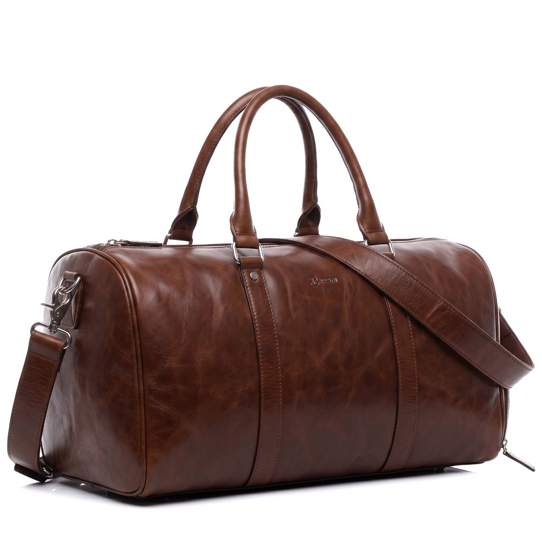 Ledertasche Sporttasche braun Florian seite