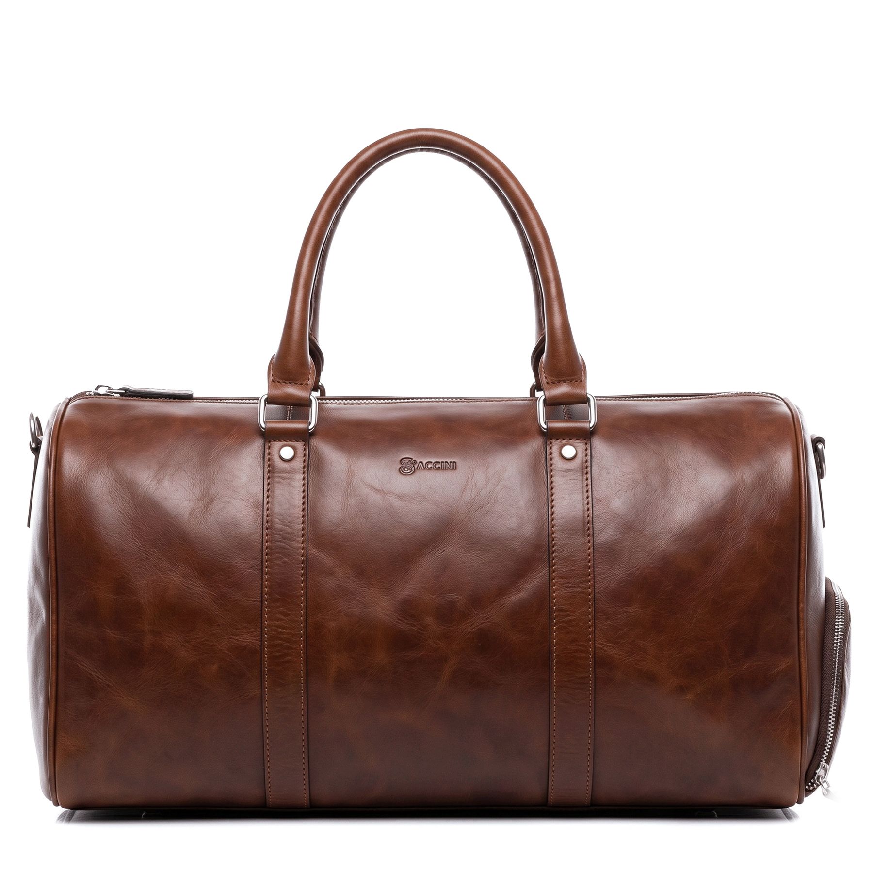 Ledertasche Sporttasche braun Florian frontal