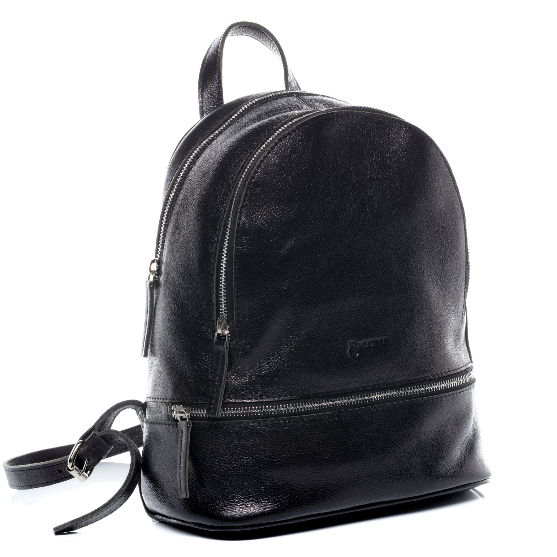 BACCINI Rucksack Leder DINA schwarz-schwarz 19324