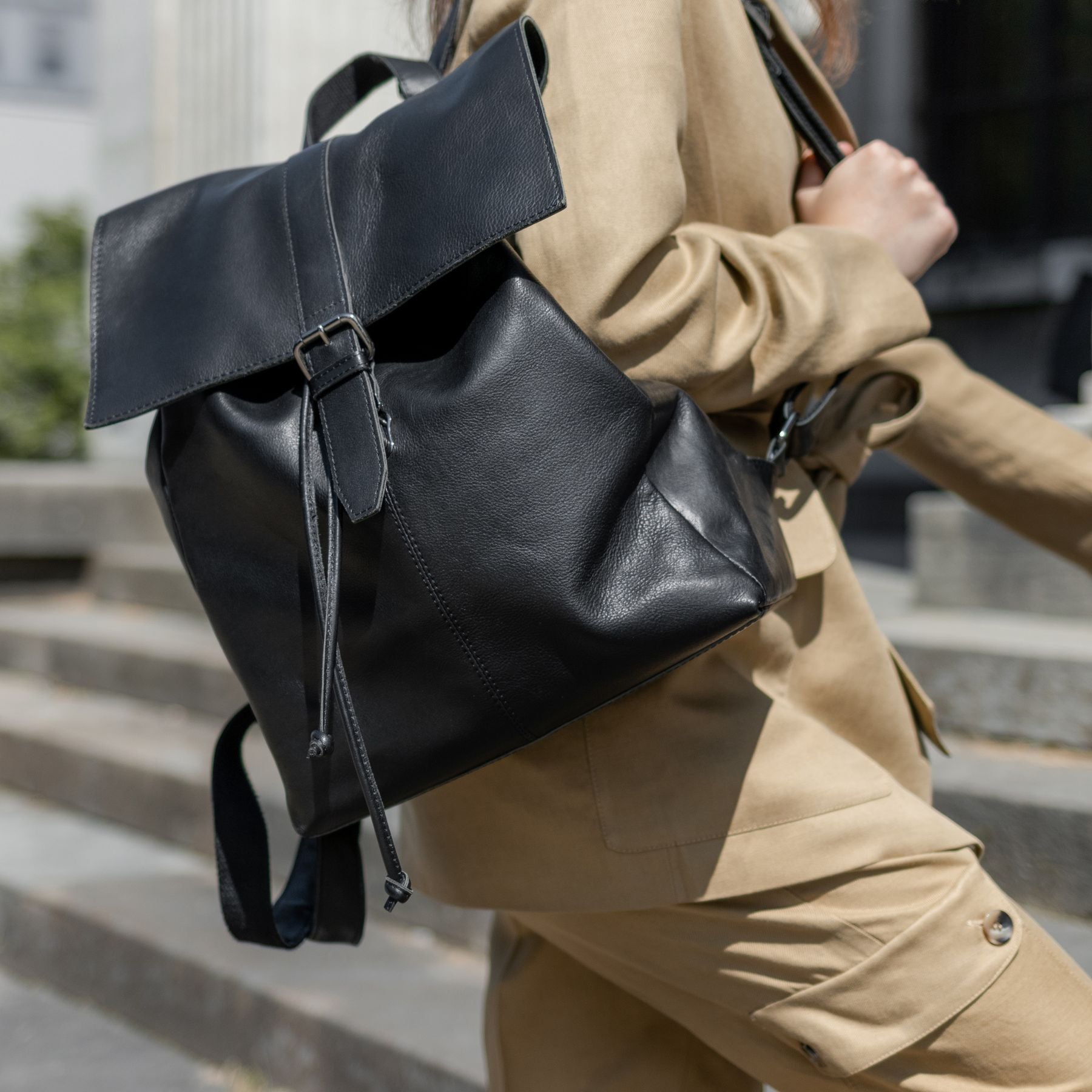 BACCINI Rucksack Leder LISA schwarz 21160