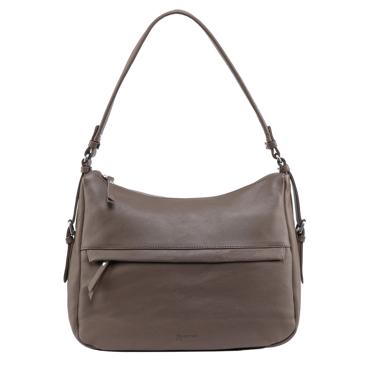 BACCINI shoulder bag leather ROSA in beige, taupe or black