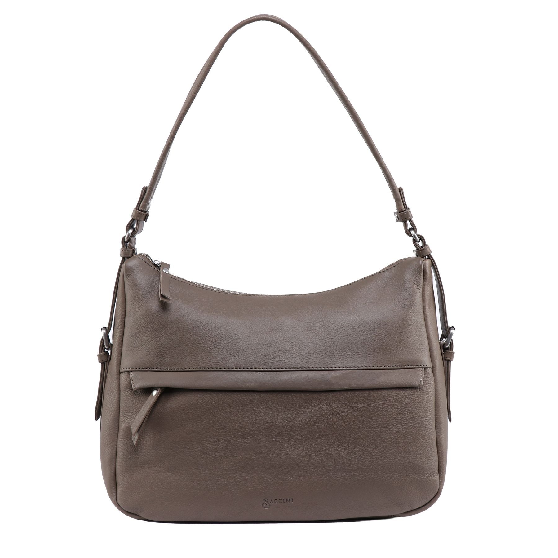 BACCINI Schultertasche Leder ROSA in beige taupe oder schwarz 37211