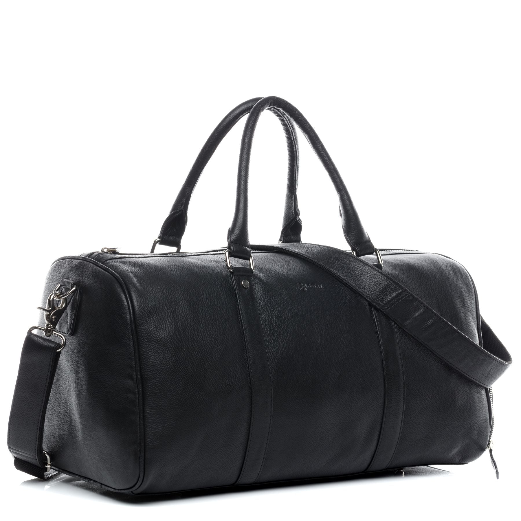 BACCINI sports bag leather FLORIAN black Weekender