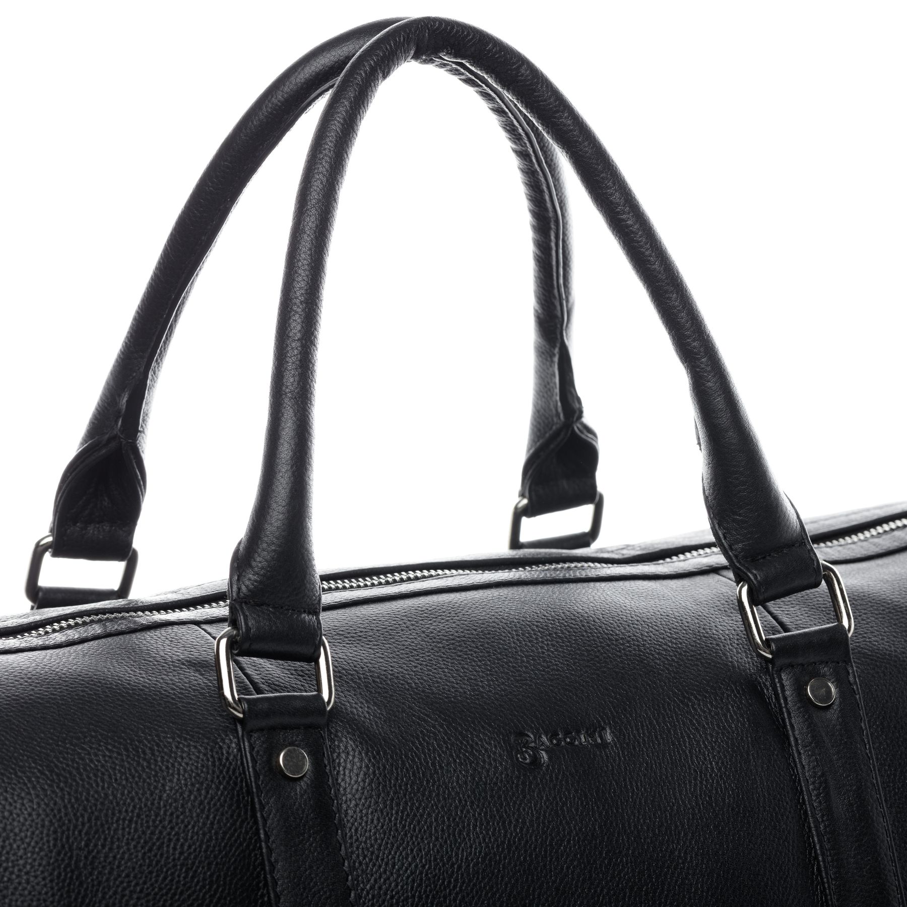 BACCINI Reisetasche Sporttasche Leder FLORIAN schwarz 48 cm 19800