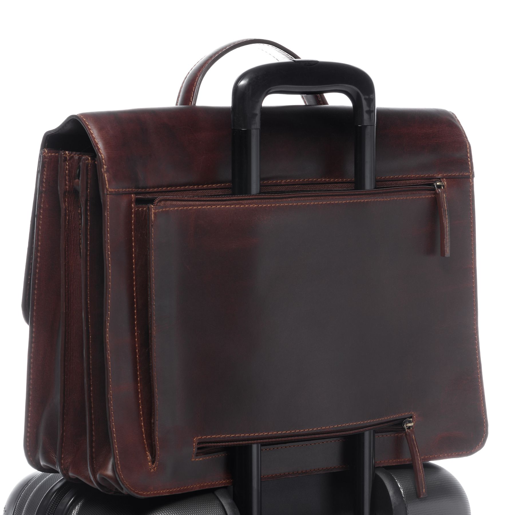 Cantas Laptop-Aktentasche Aus Kunstleder – Organizer Mit Vielen Fächern Für 15-16" Laptops