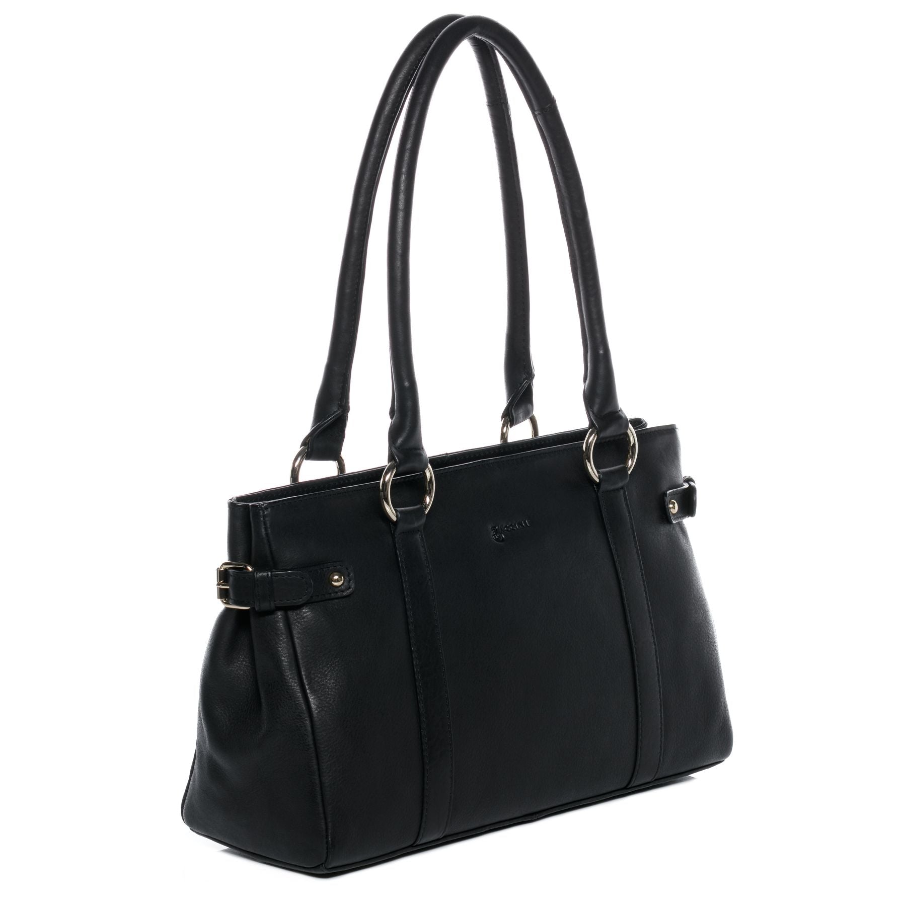 BACCINI Schultertasche Leder NOEMI schwarz 14683