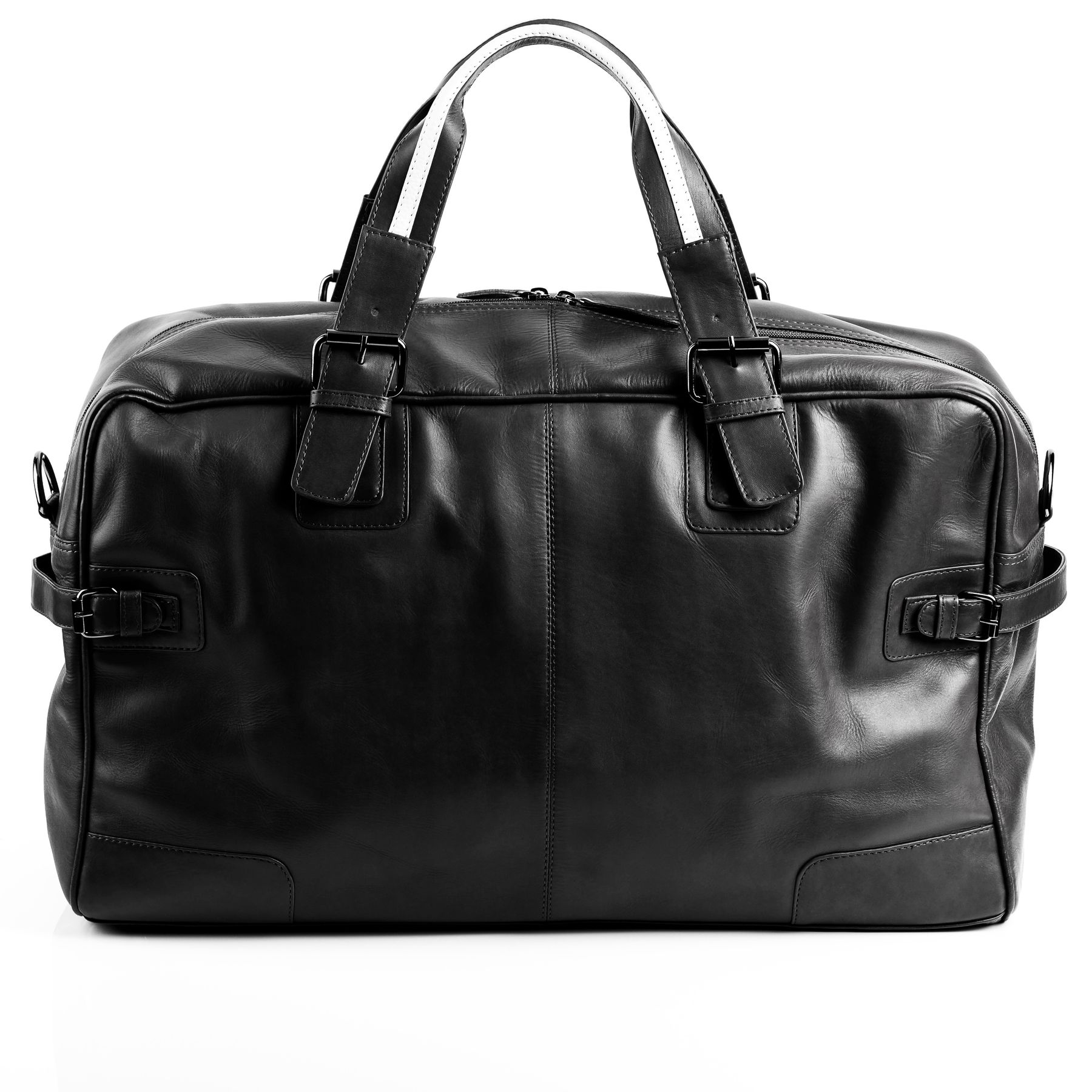 BACCINI Reisetasche Weekender Leder ROBERTO schwarz 13178