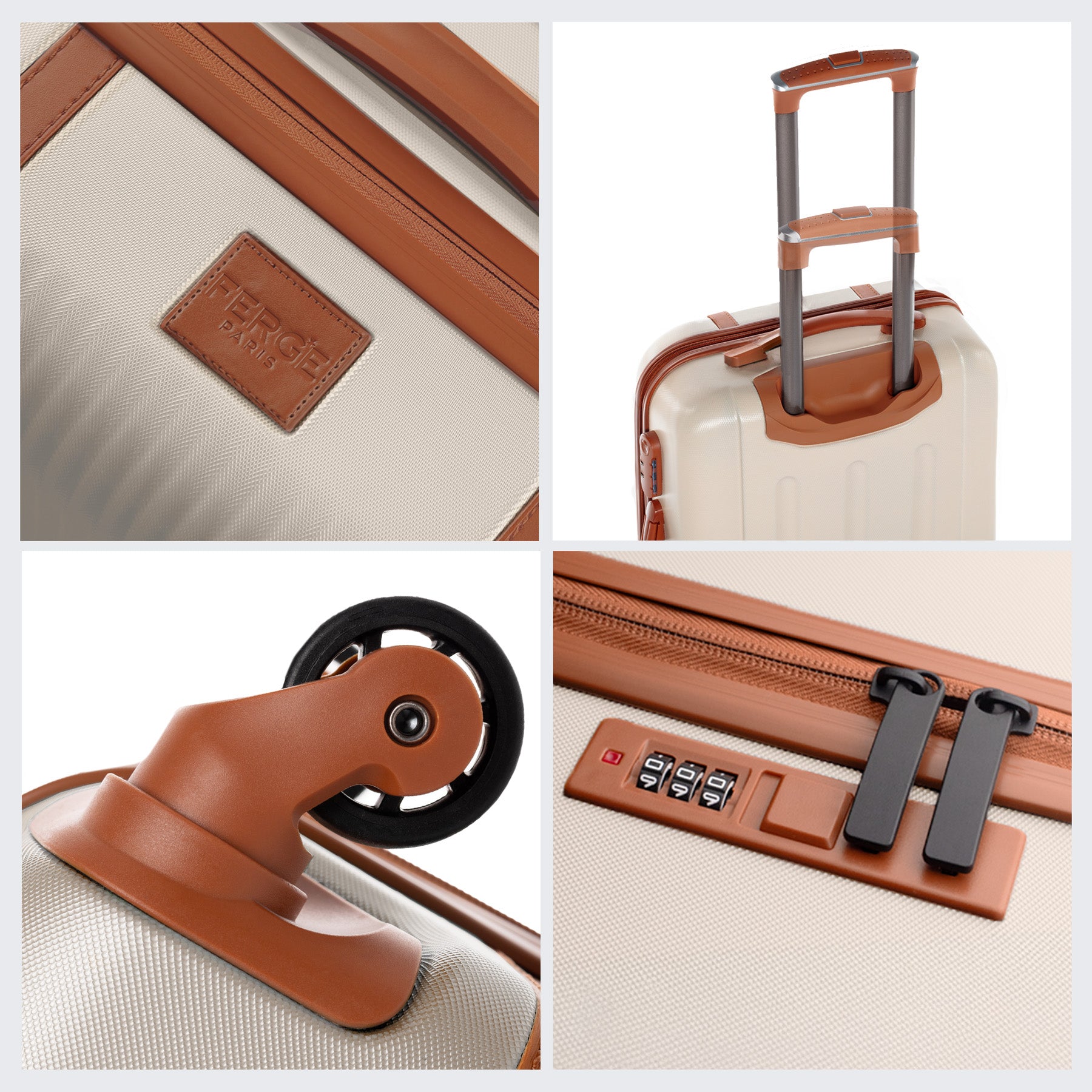 FERGÉ Kofferset 3-teilig MILANO 3er Trolley Set 4 Rollen 49172