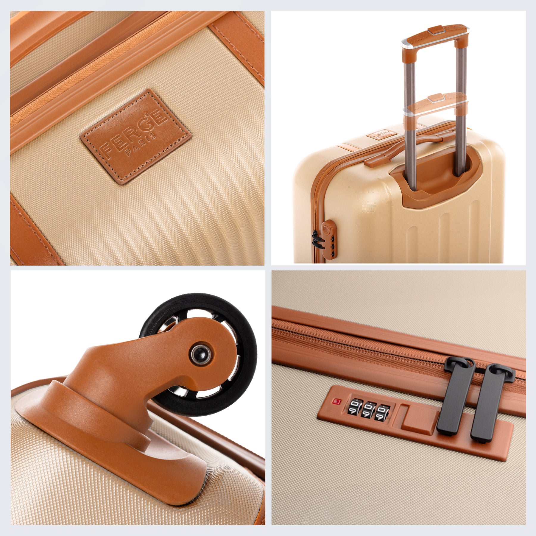 FERGÉ Kofferset 3-teilig MILANO 3er Trolley Set 4 Rollen 49185