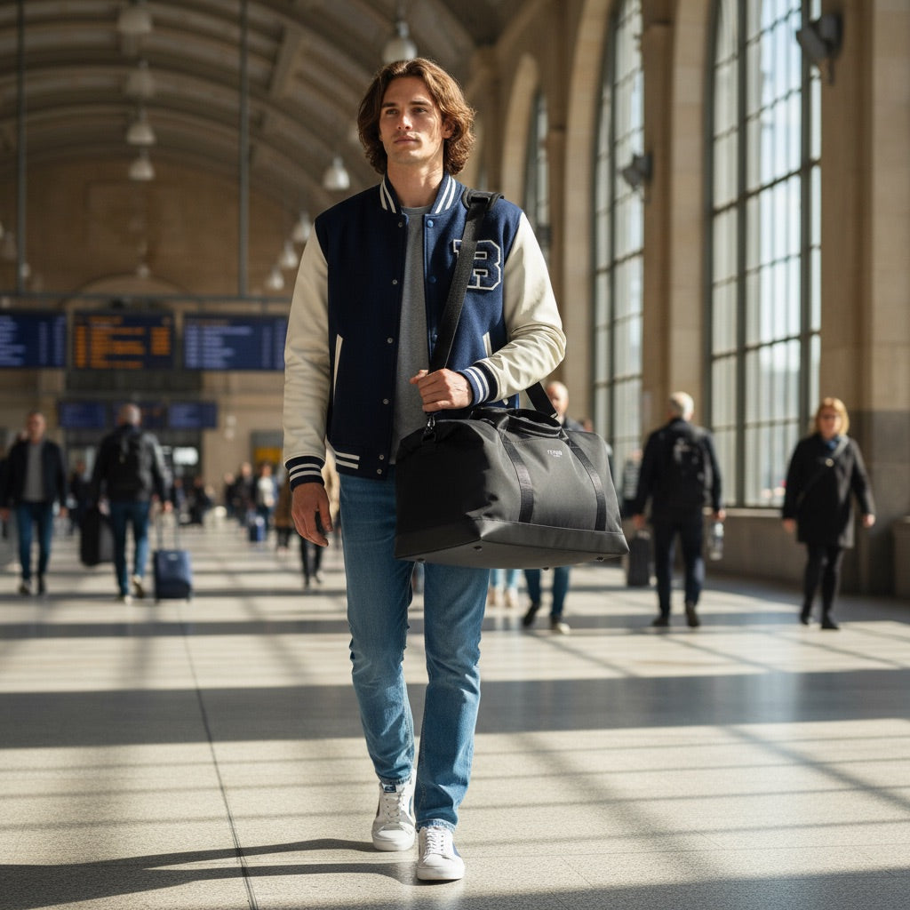 FERGÉ Milano Kombi Reisetasche Kulturtasche schwarz inuse Bild