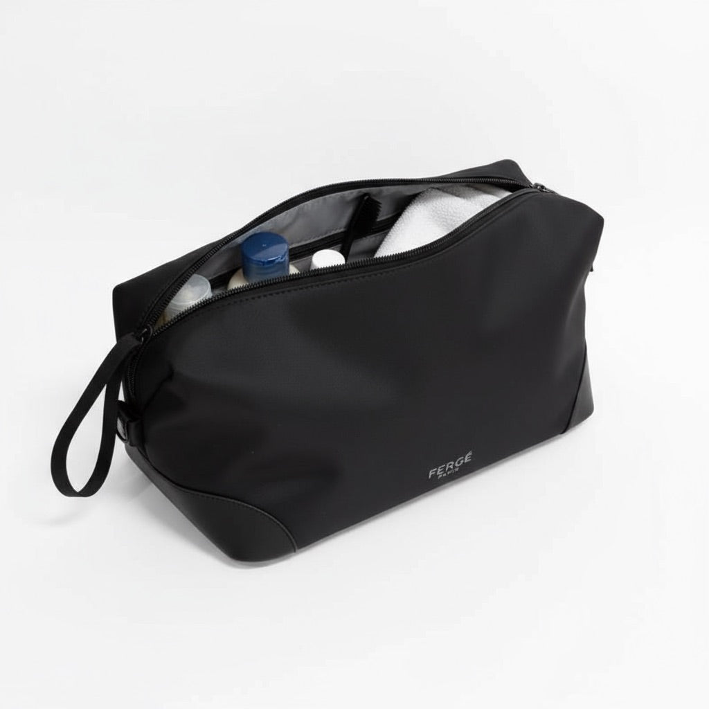 FERGÉ Milano Kombi Reisetasche Kulturtasche schwarz 5